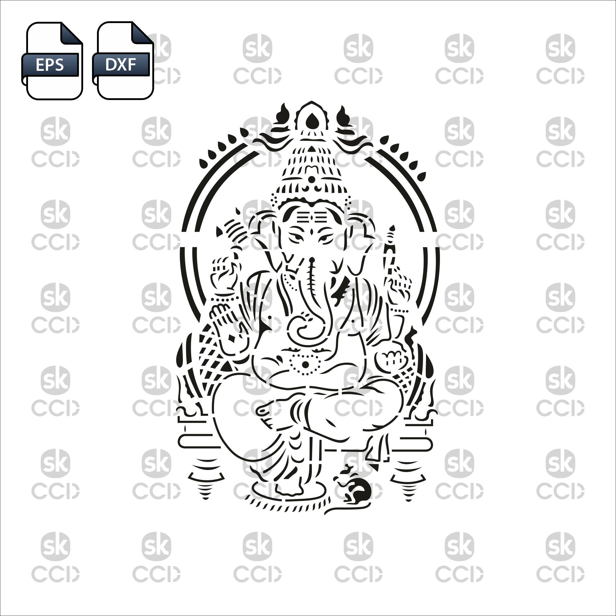 Lord Ganesh | Ganesha | Laser Cutting Design | Dxf File | Laser cut design | Instant Download