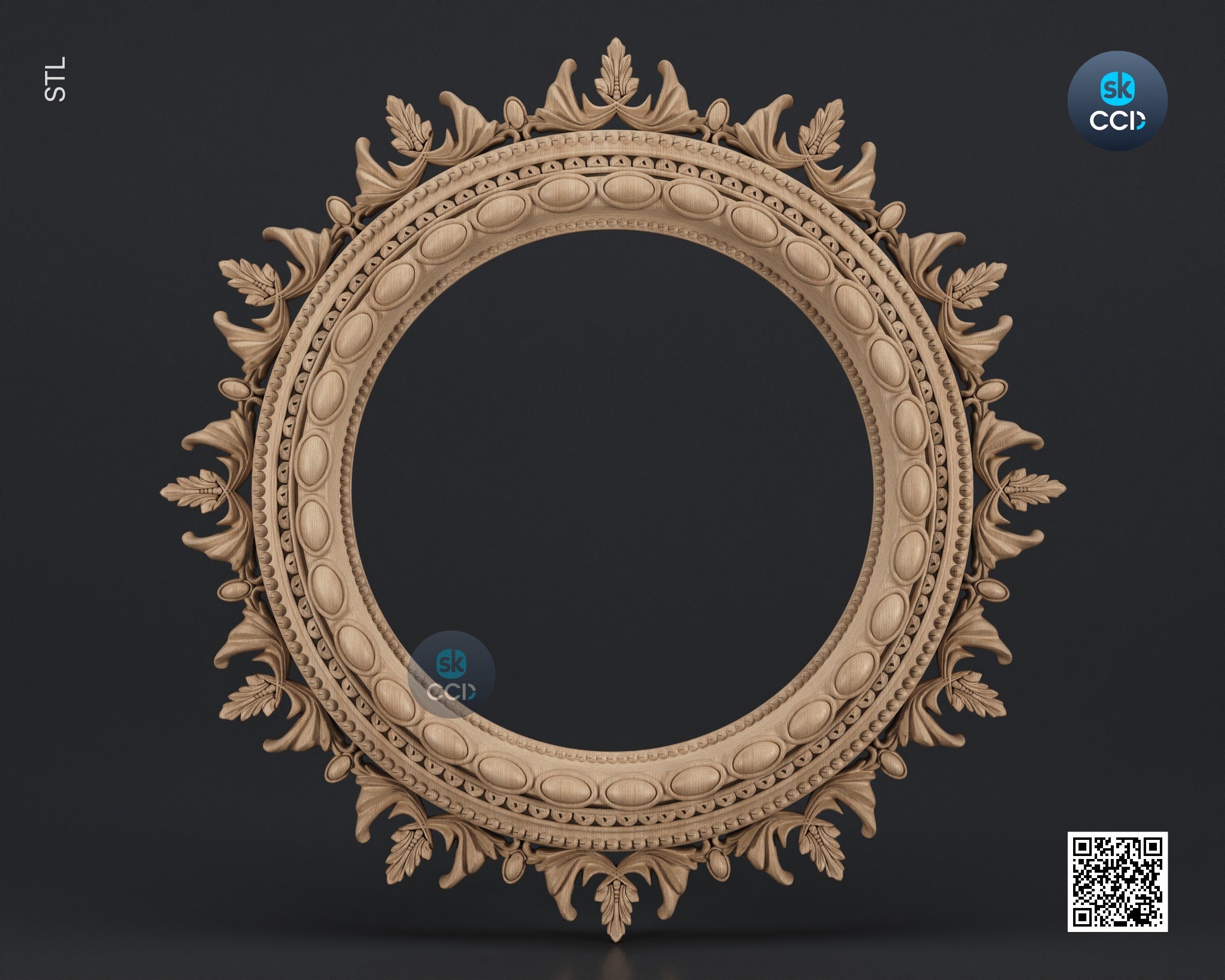 Carved Frame STL 3D Model, Carvign Frame, CNC Router Carving ArtCAM File, CNC files, Wood, Art, Wall Decor SKWF1035