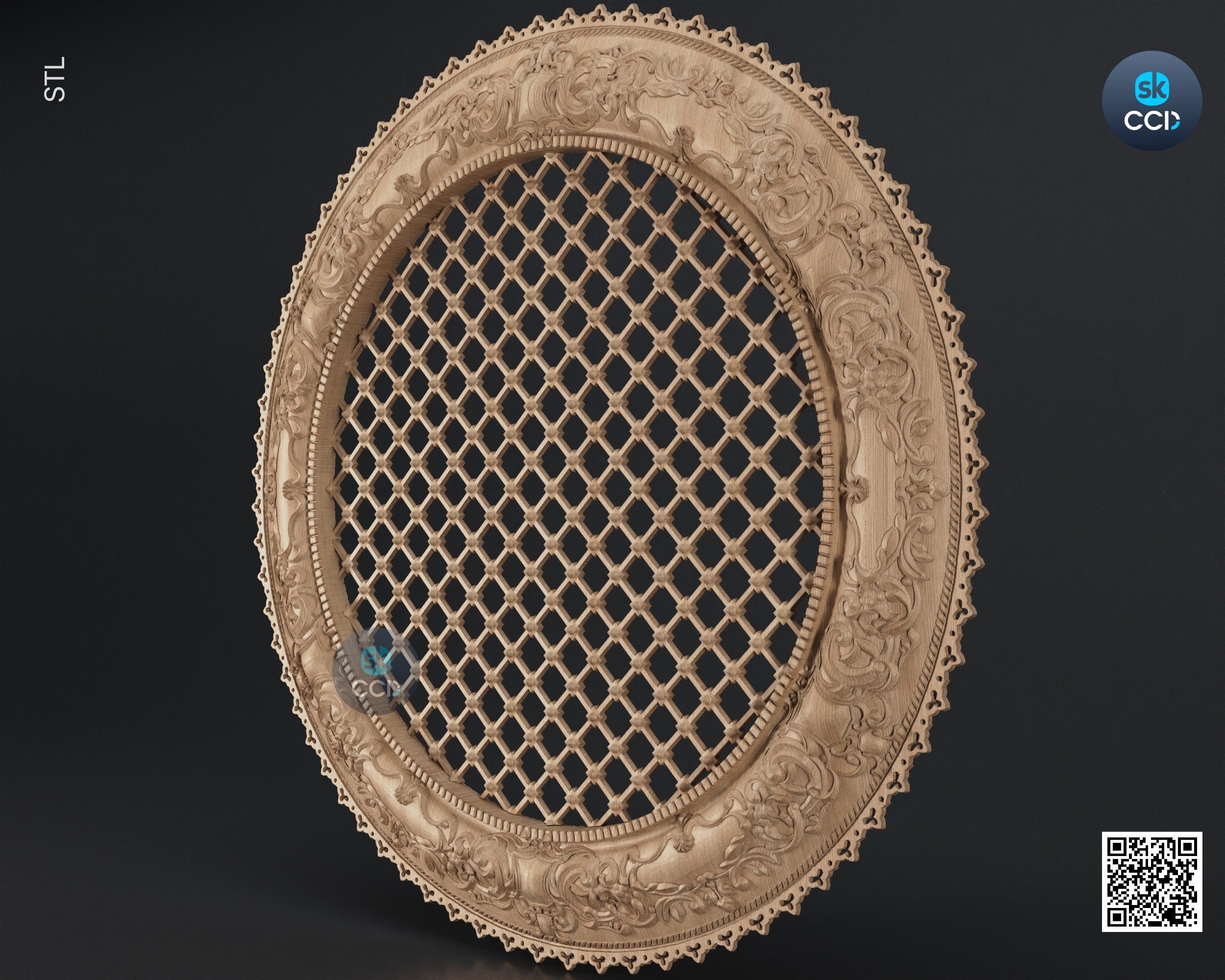 Carved Frame STL 3D Model, Carvign Frame, CNC Router Carving ArtCAM File, CNC files, Wood, Art, Wall Decor SKWF10203