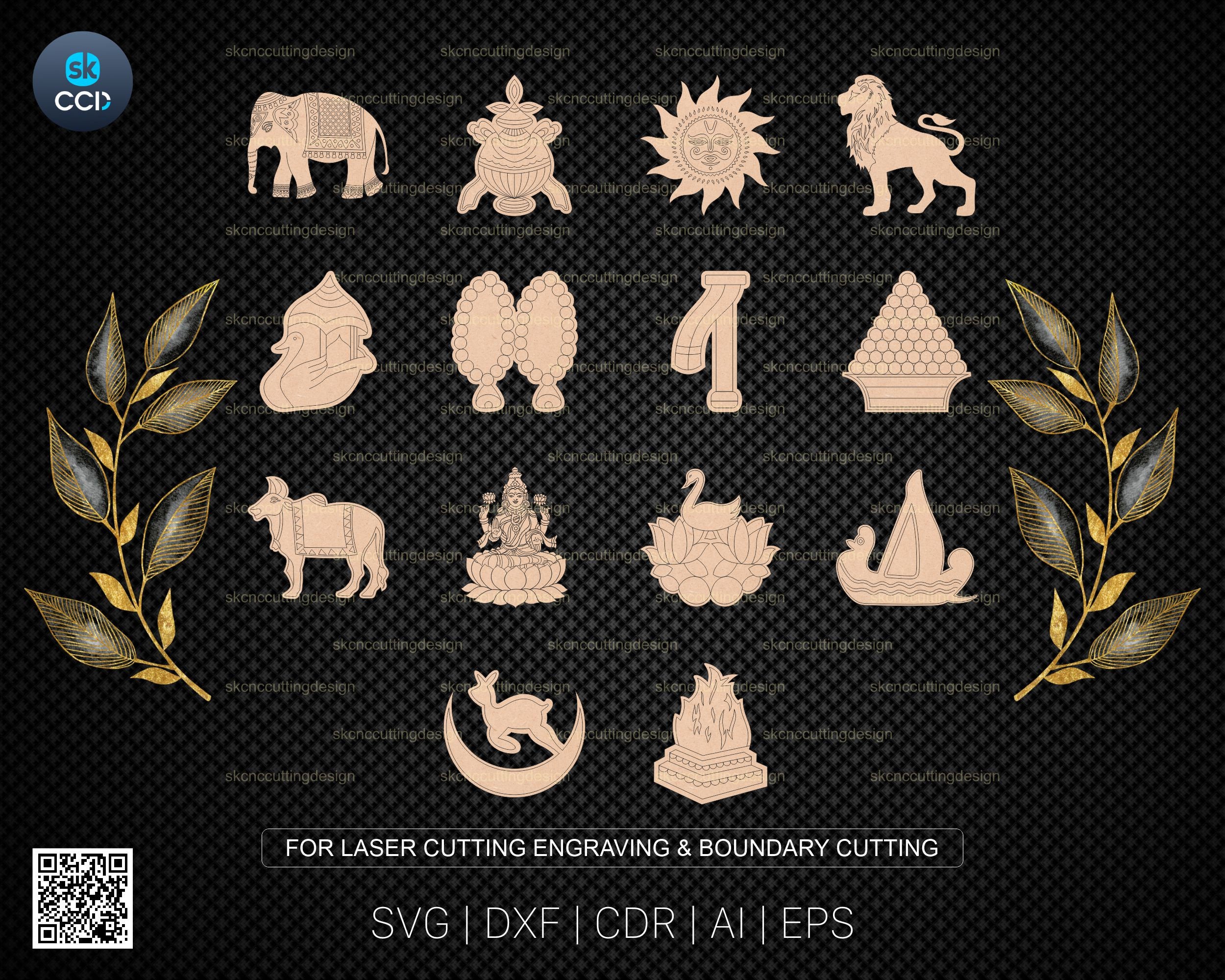 Jain Namokar Mantra Jainisam Navkar Mantra Vector Design for Laser Cutting DXF Vector | Cnc Instant Download File | Cnc Digital Design