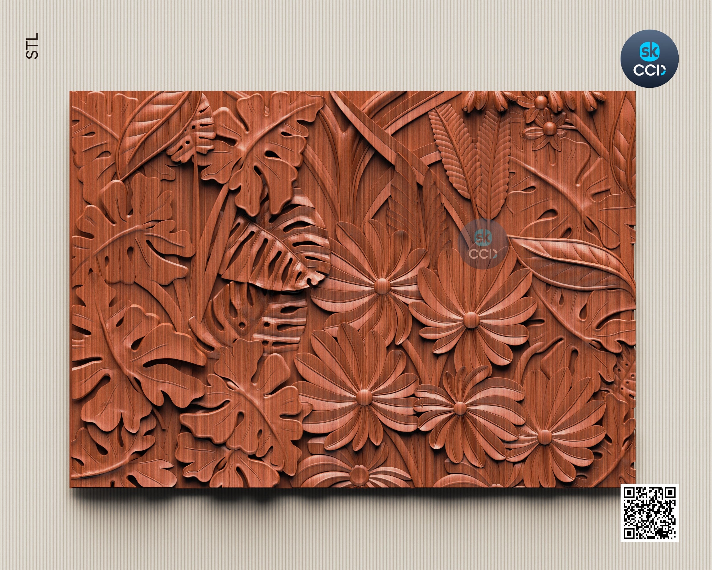 Wood Carving Art | Digital Files | Carving | GREENS | Instant Download Files for CNC | 3D Model | 3D Printed Wall Art