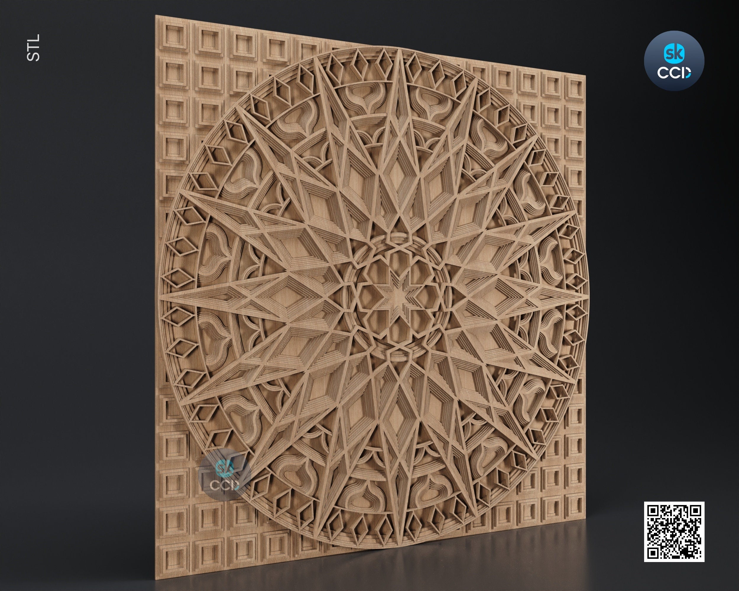 Wood Wall Art, Sol STL Model, CNC Router Carving ArtCAM File, Wall Sculpture, Wood Carving, 3D Model