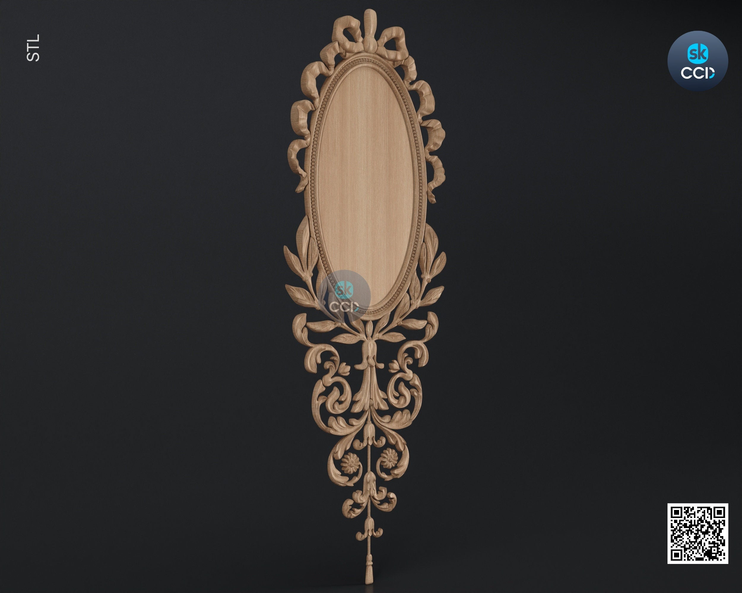 Carved Frame STL 3D Model, Carvign Frame, CNC Router Carving ArtCAM File, CNC files, Wood, Art, Wall Decor SKWF10131