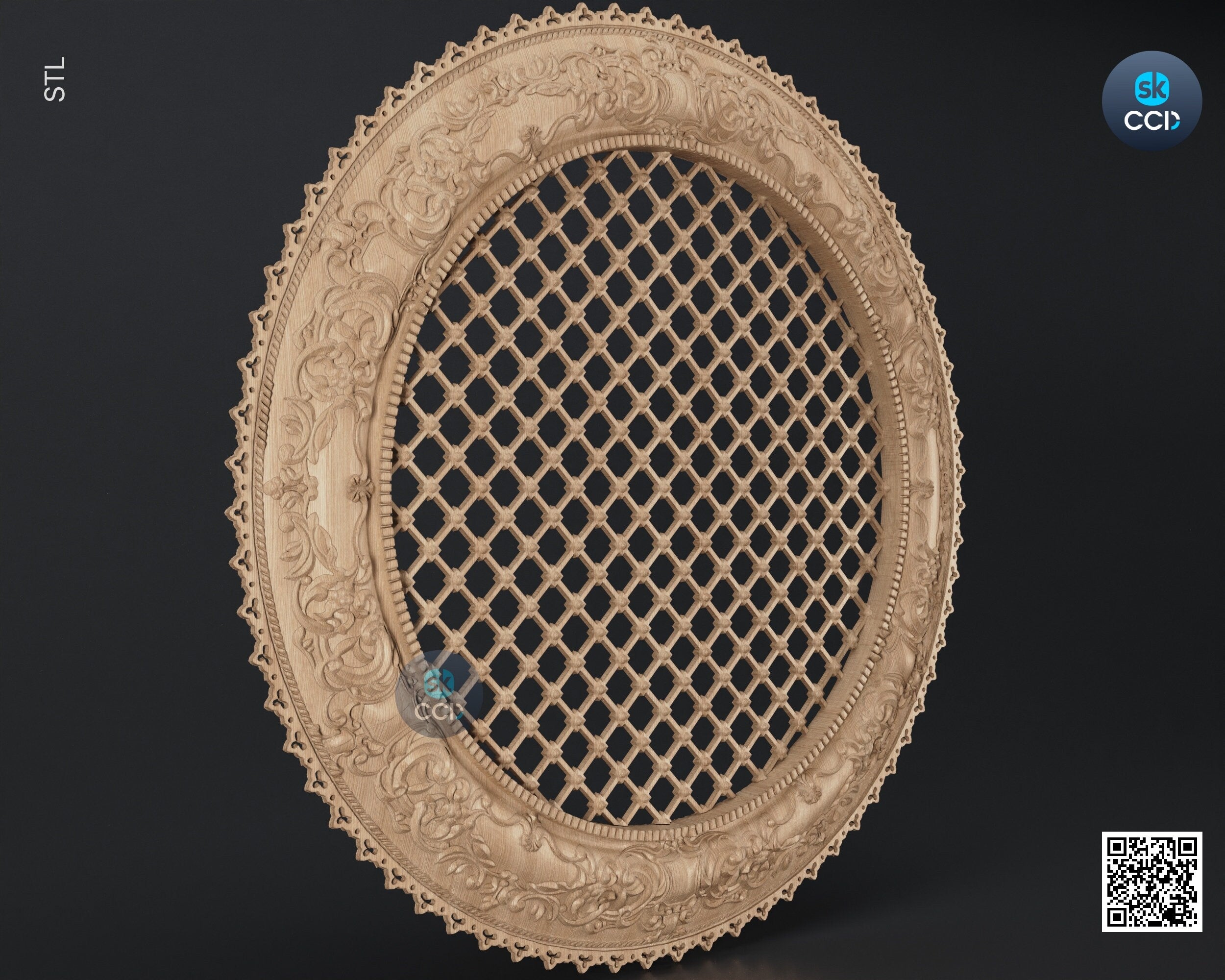 Carved Frame STL 3D Model, Carvign Frame, CNC Router Carving ArtCAM File, CNC files, Wood, Art, Wall Decor SKWF10203