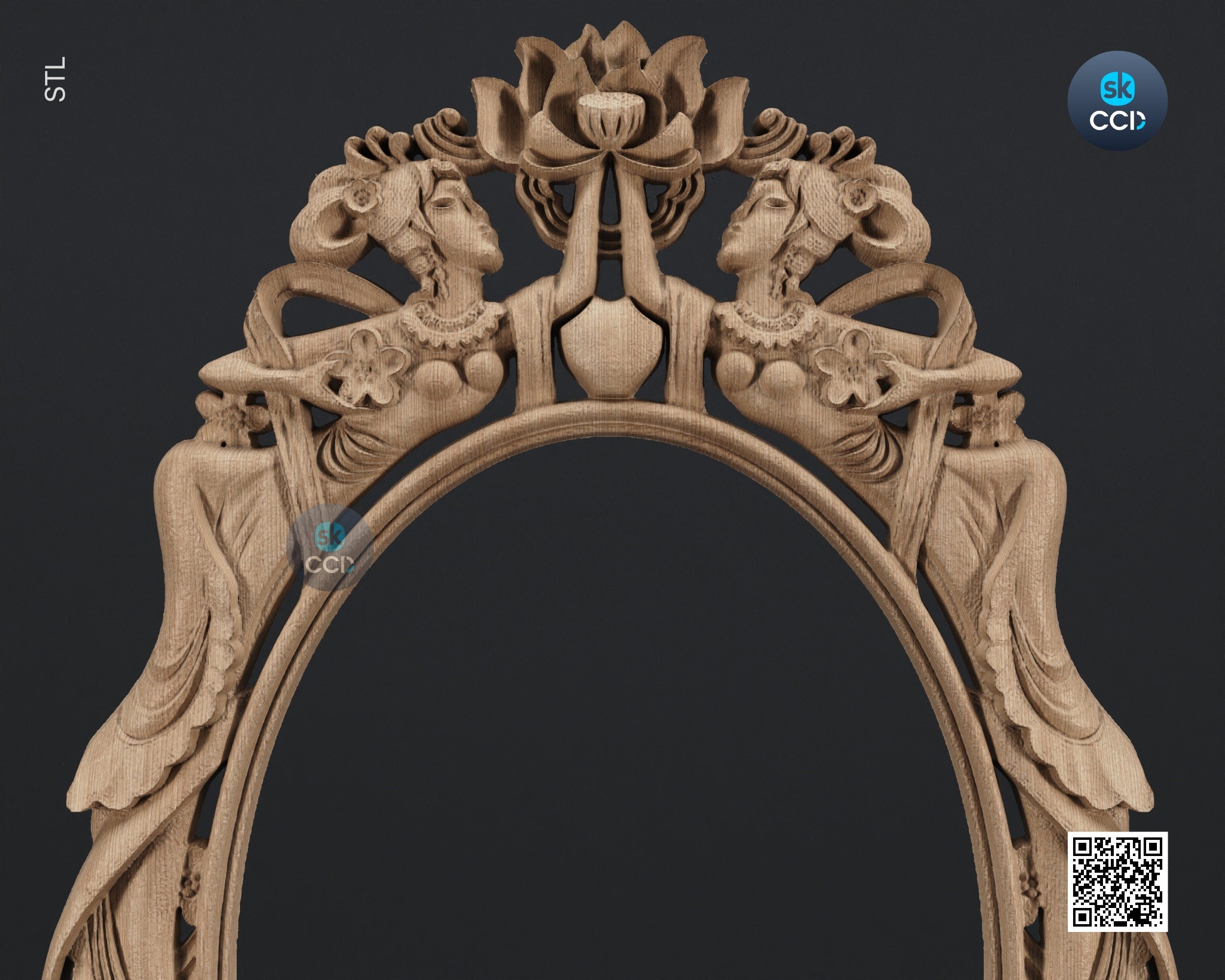 Carved Frame STL 3D Model, Carvign Frame, CNC Router Carving ArtCAM File, CNC files, Wood, Art, Wall Decor SKWF1027