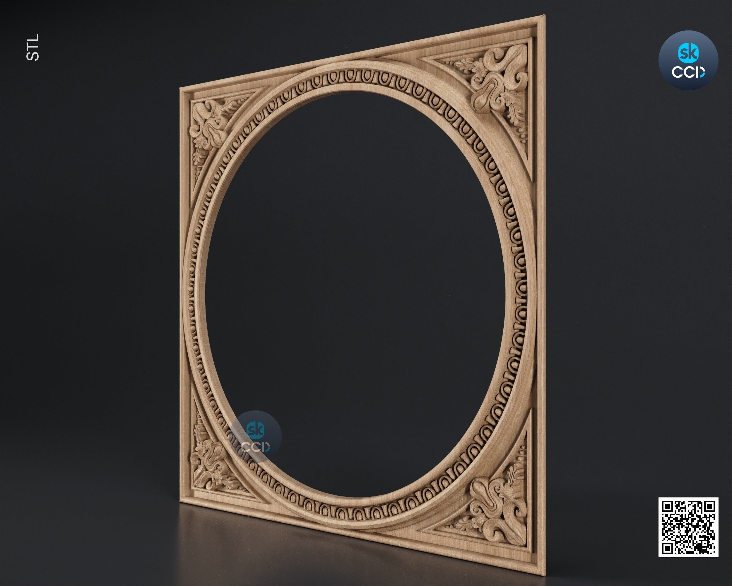 Carved Frame STL 3D Model, Carvign Frame, CNC Router Carving ArtCAM File, CNC files, Wood, Art, Wall Decor SKWF10123