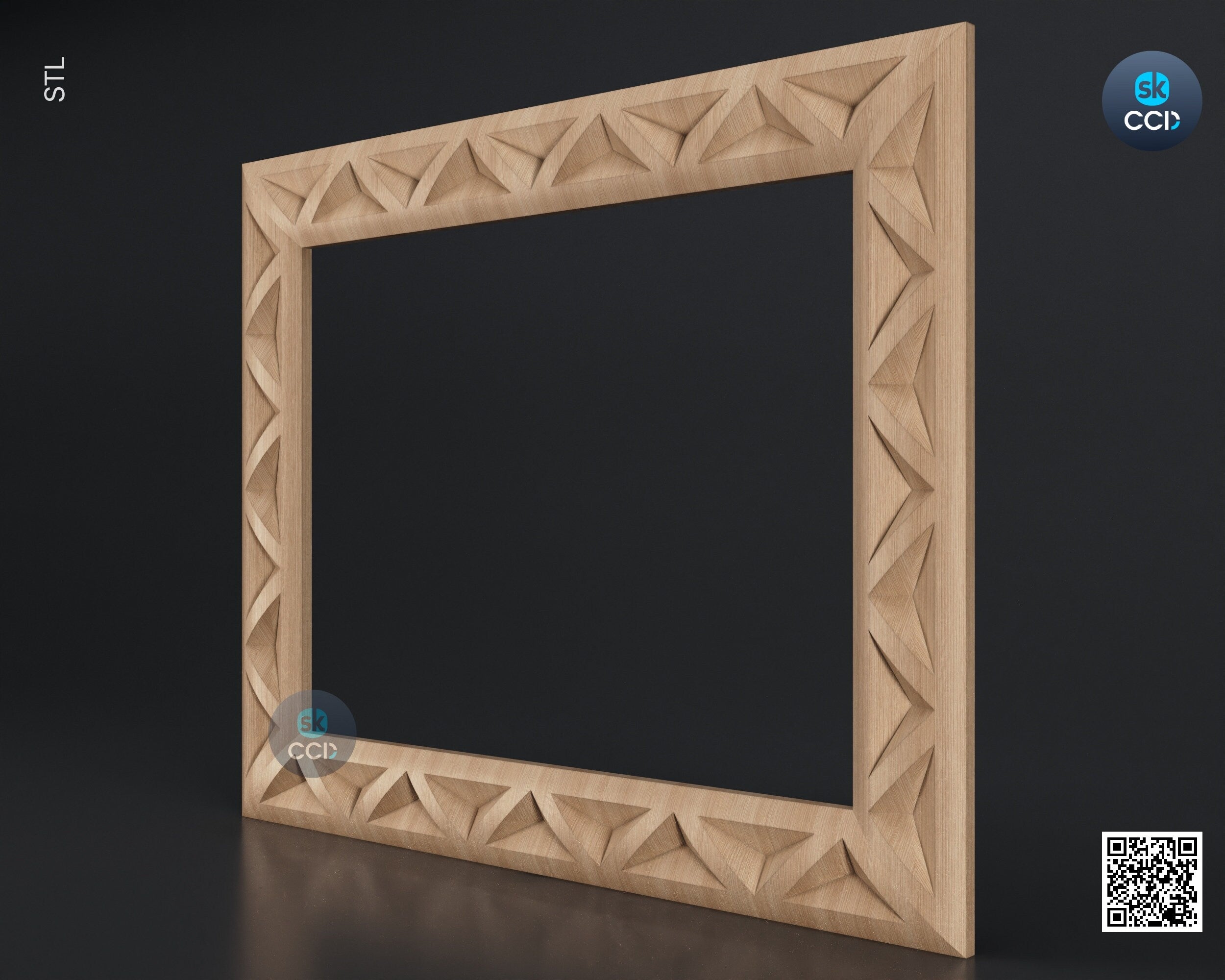 Carved Frame STL 3D Model, Carvign Frame, CNC Router Carving ArtCAM File, CNC files, Wood, Art, Wall Decor SKWF10185
