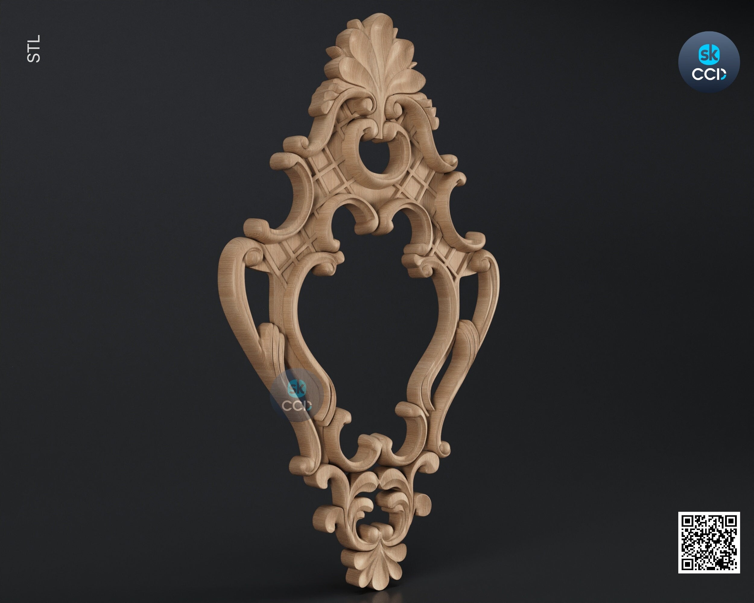 Carved Frame STL 3D Model, Carvign Frame, CNC Router Carving ArtCAM File, CNC files, Wood, Art, Wall Decor SKWF10159