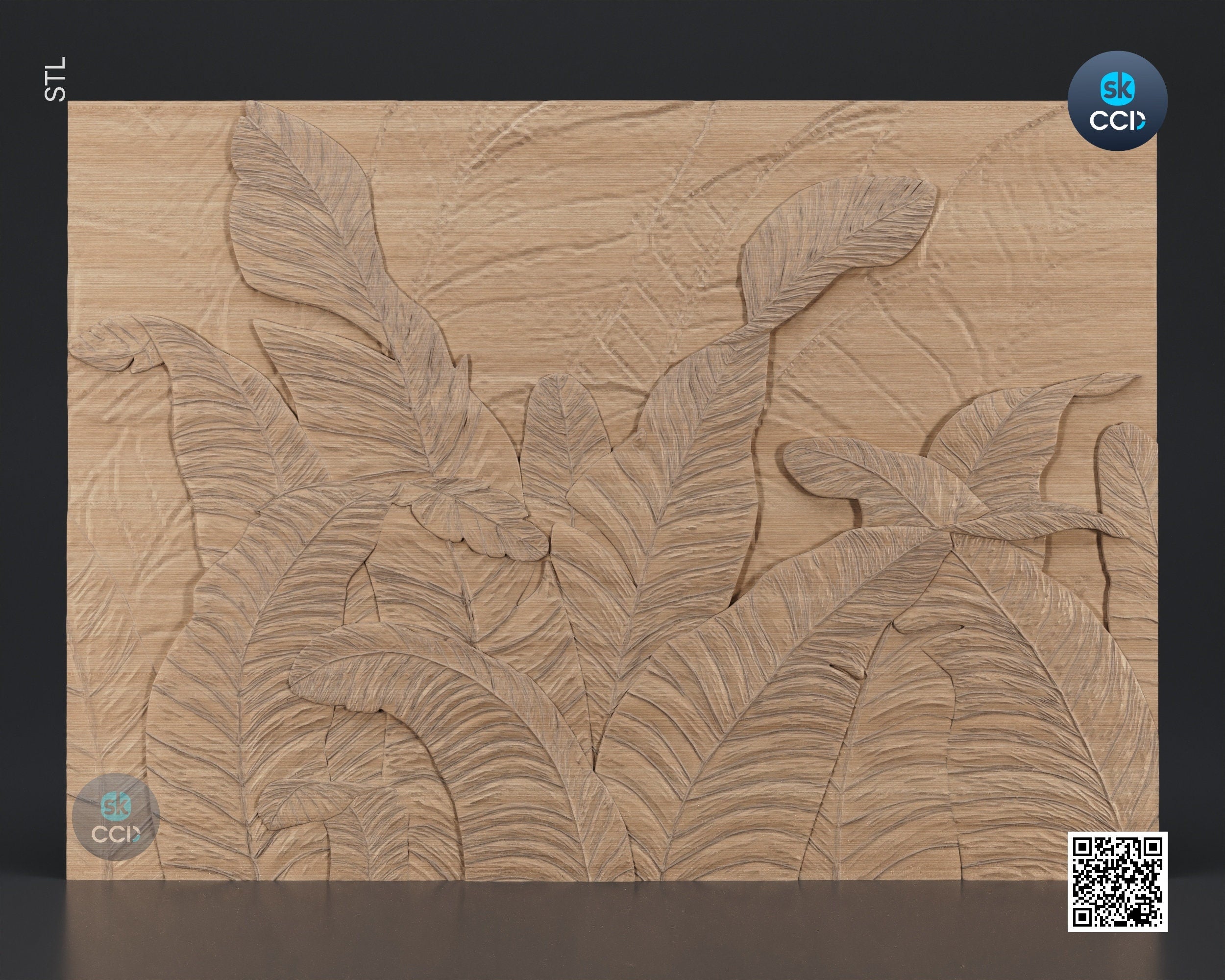 Wood Wall Art, Jungle STL Model, CNC Router Carving ArtCAM File, Wall Sculpture, Wood Carving, 3D Model