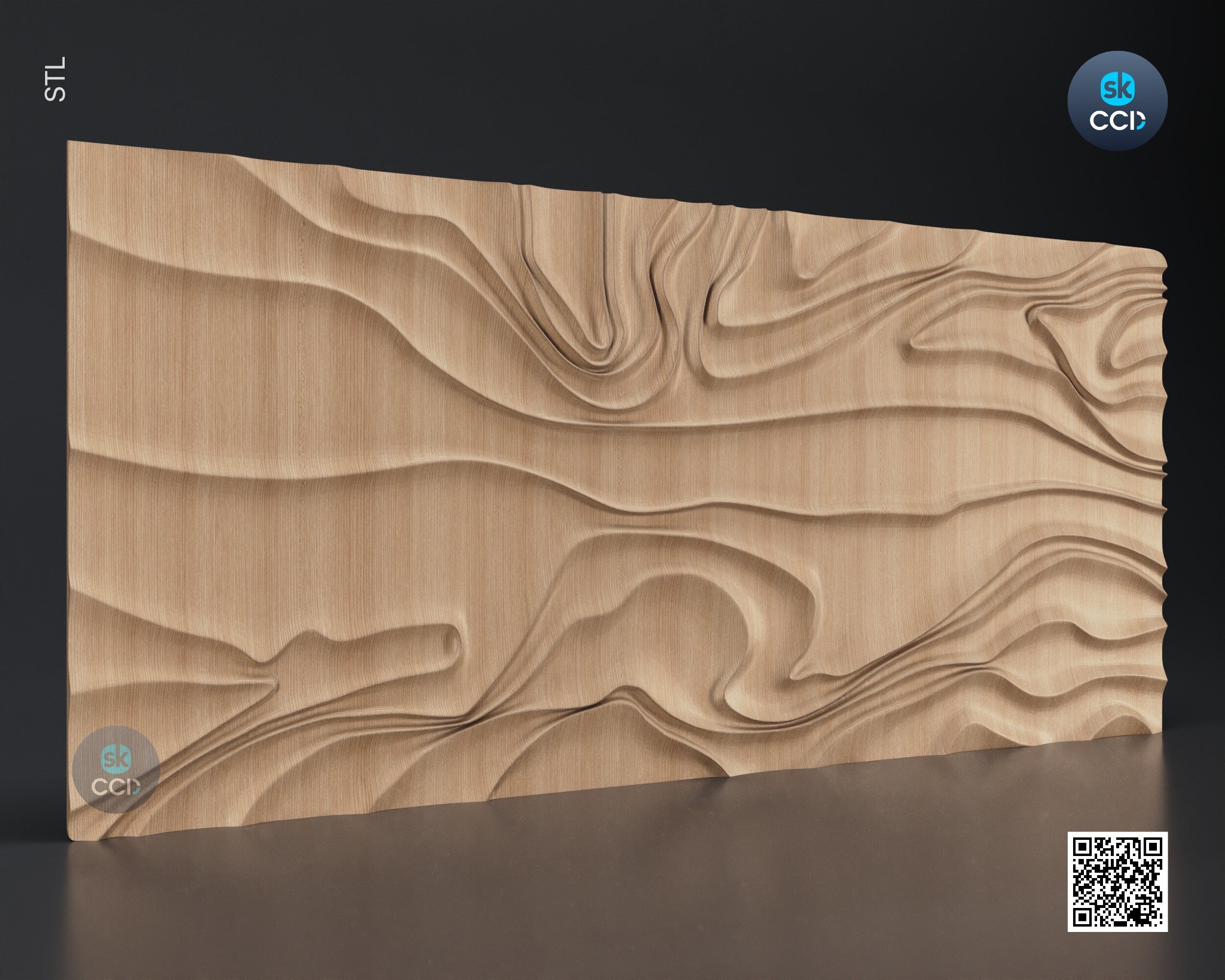 Wood Wall Art, Rayon STL Model, CNC Router Carving ArtCAM File, Wall Sculpture, Wood Carving, 3D Model