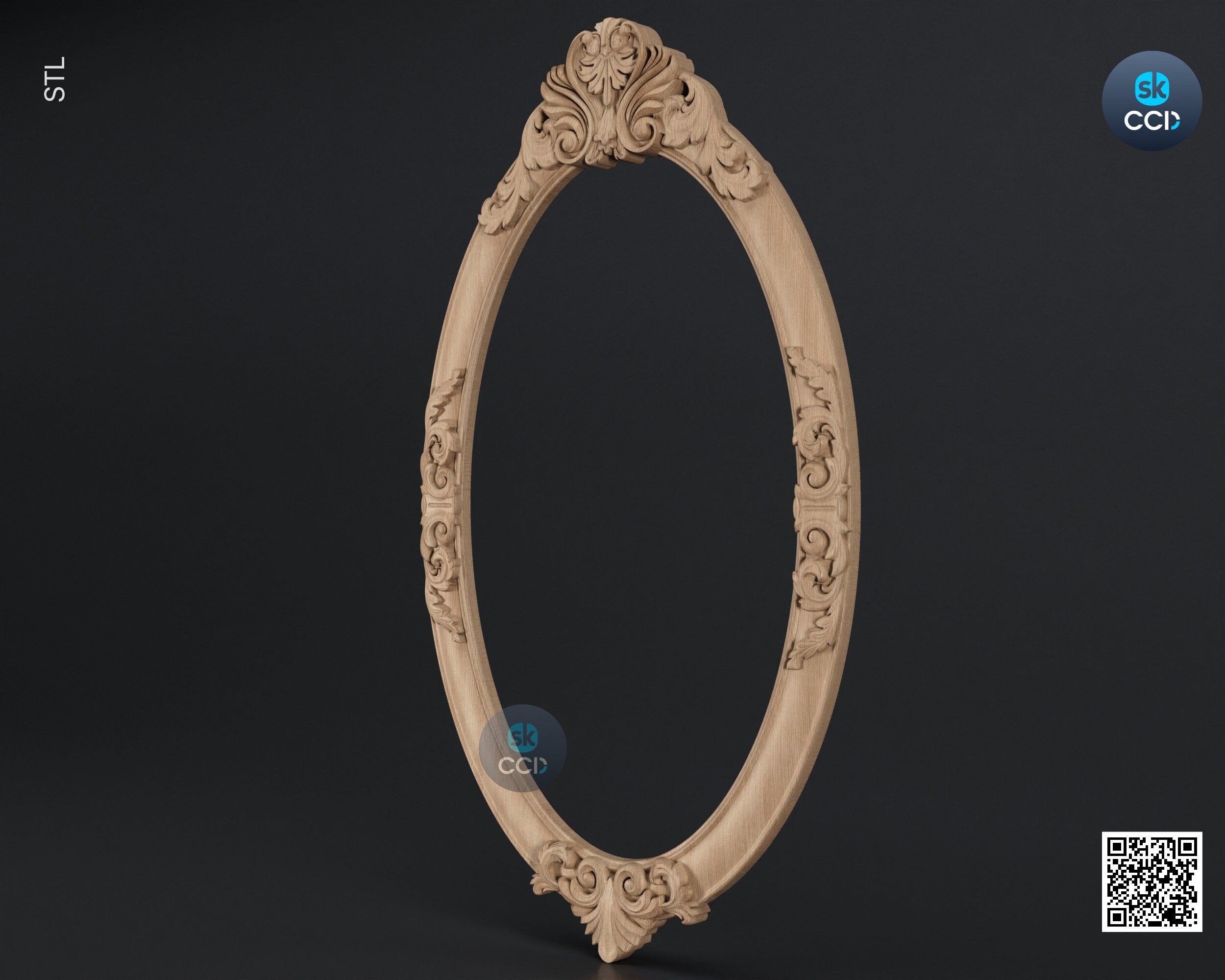 Carved Frame STL 3D Model, Carvign Frame, CNC Router Carving ArtCAM File, CNC files, Wood, Art, Wall Decor SKWF10190