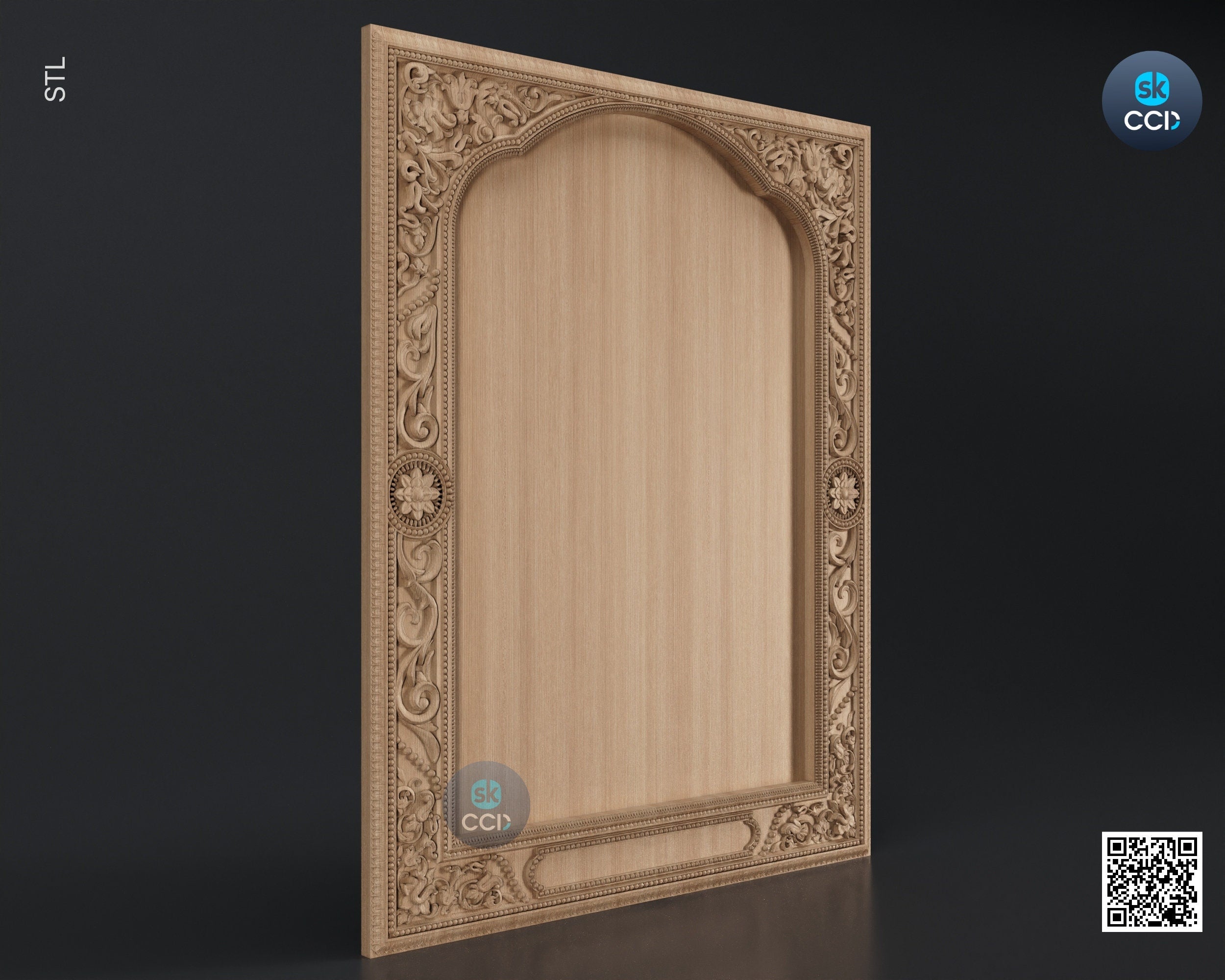Carved Frame STL 3D Model, Carvign Frame, CNC Router Carving ArtCAM File, CNC files, Wood, Art, Wall Decor SKWF1067