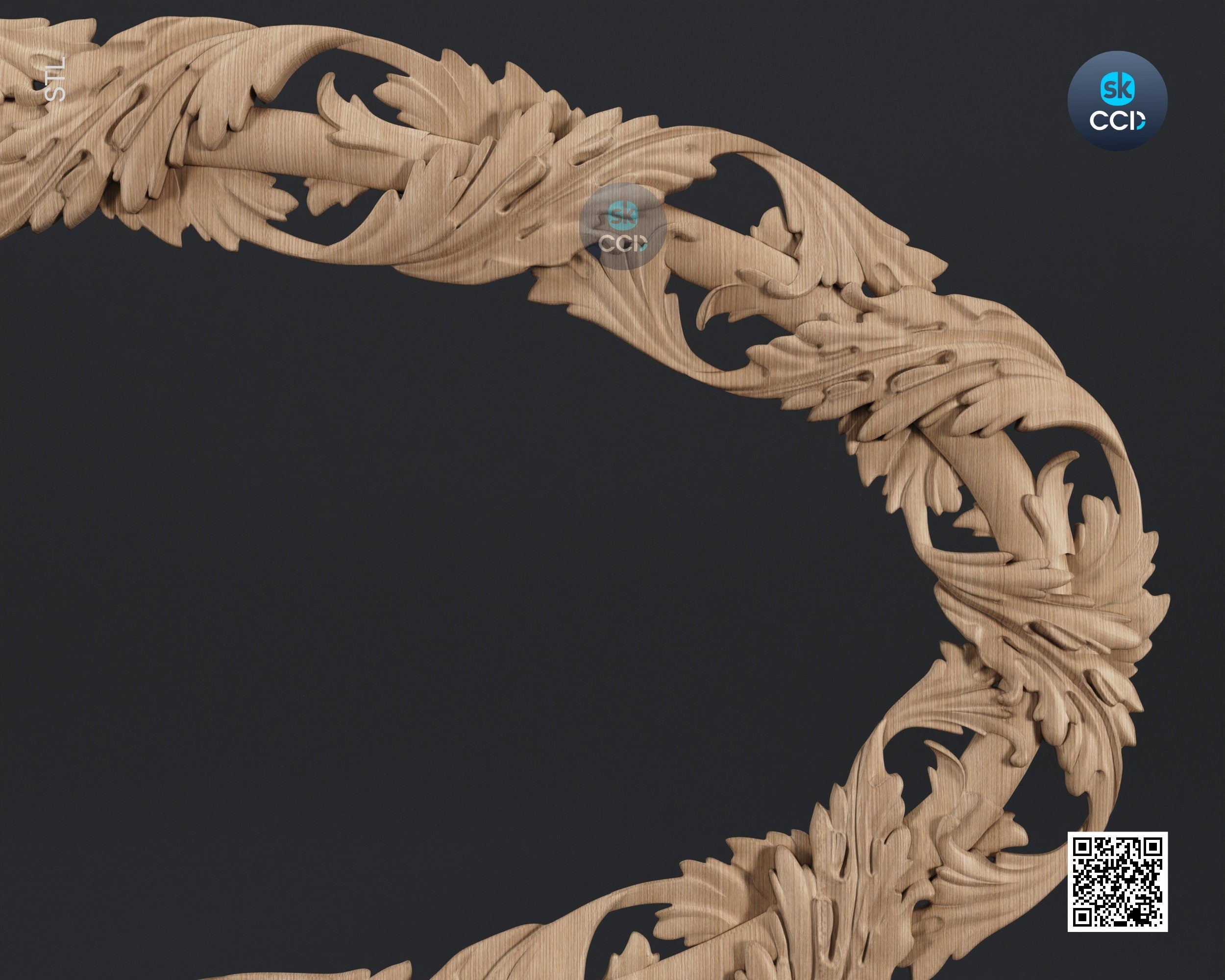 Carved Frame STL 3D Model, Carvign Frame, CNC Router Carving ArtCAM File, CNC files, Wood, Art, Wall Decor SKWF1023