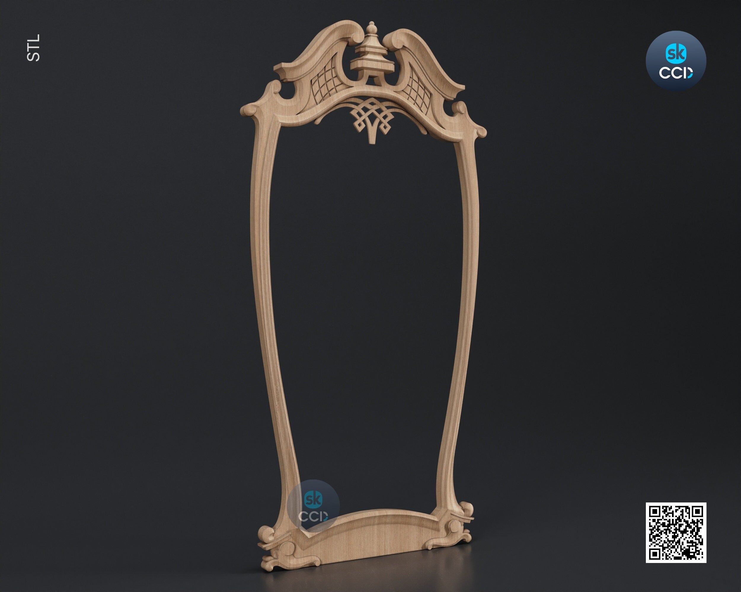 Carved Frame STL 3D Model, Carvign Frame, CNC Router Carving ArtCAM File, CNC files, Wood, Art, Wall Decor SKWF1008