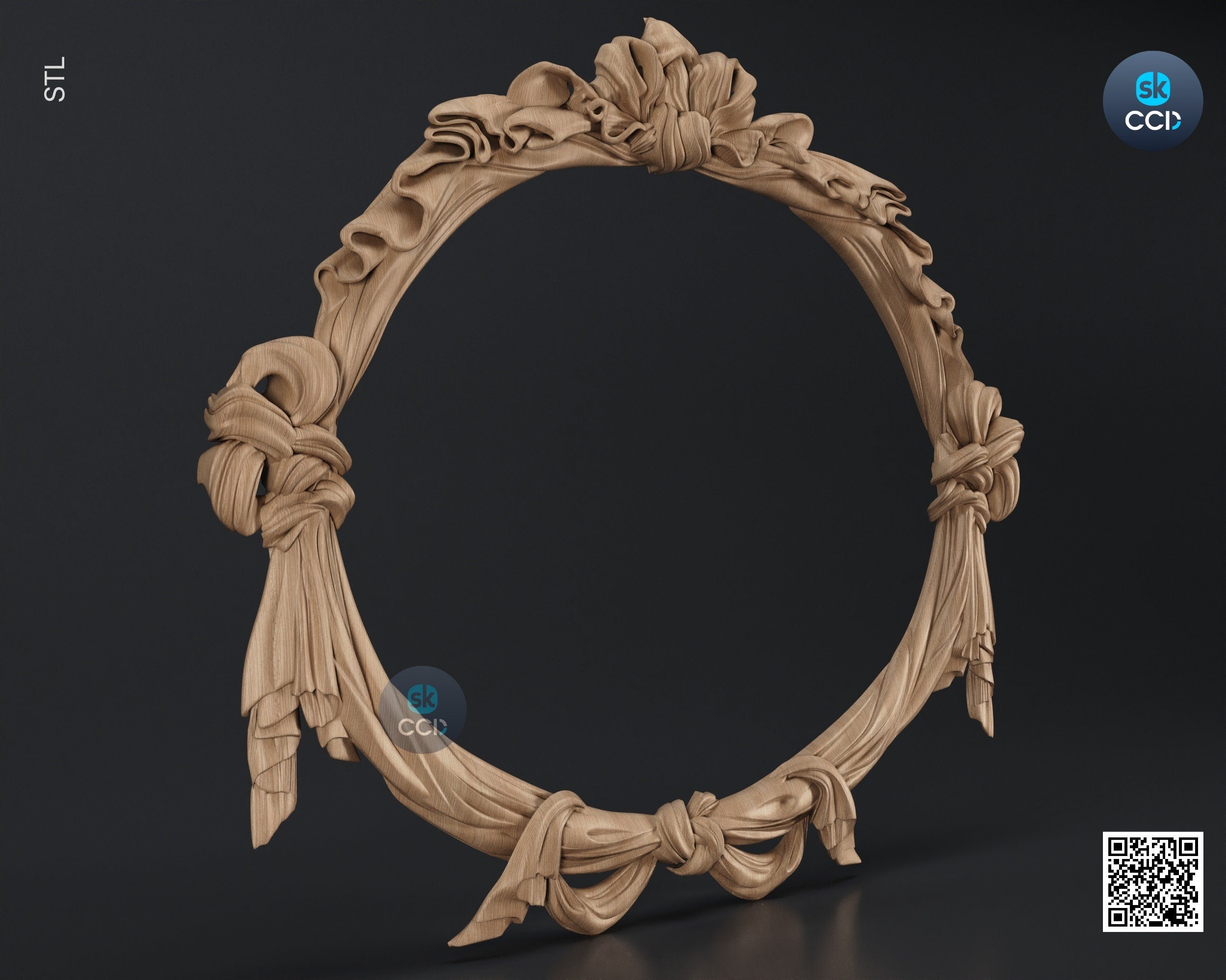 Carved Frame STL 3D Model, Carvign Frame, CNC Router Carving ArtCAM File, CNC files, Wood, Art, Wall Decor SKWF1096