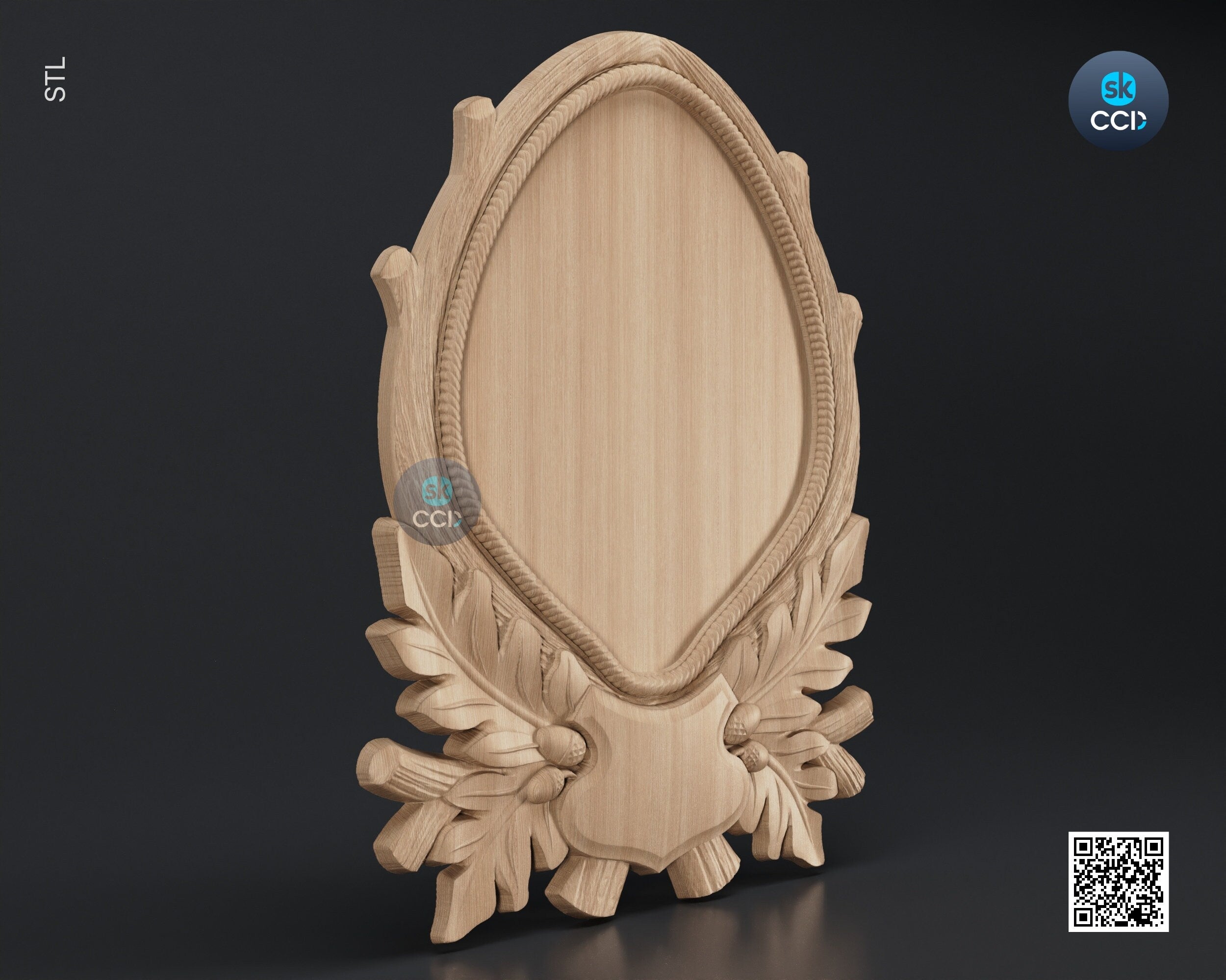 Carved Frame STL 3D Model, Carvign Frame, CNC Router Carving ArtCAM File, CNC files, Wood, Art, Wall Decor SKWF1028