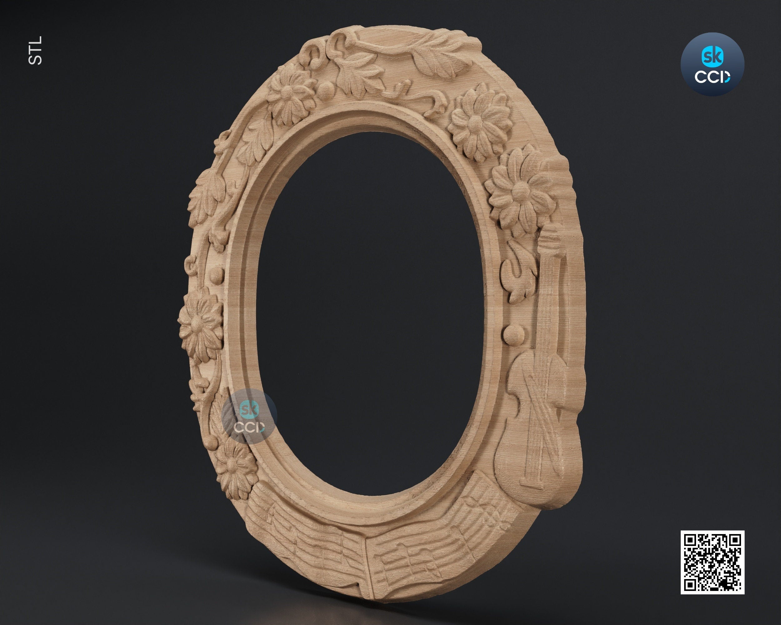 Carved Frame STL 3D Model, Carvign Frame, CNC Router Carving ArtCAM File, CNC files, Wood, Art, Wall Decor SKWF1029