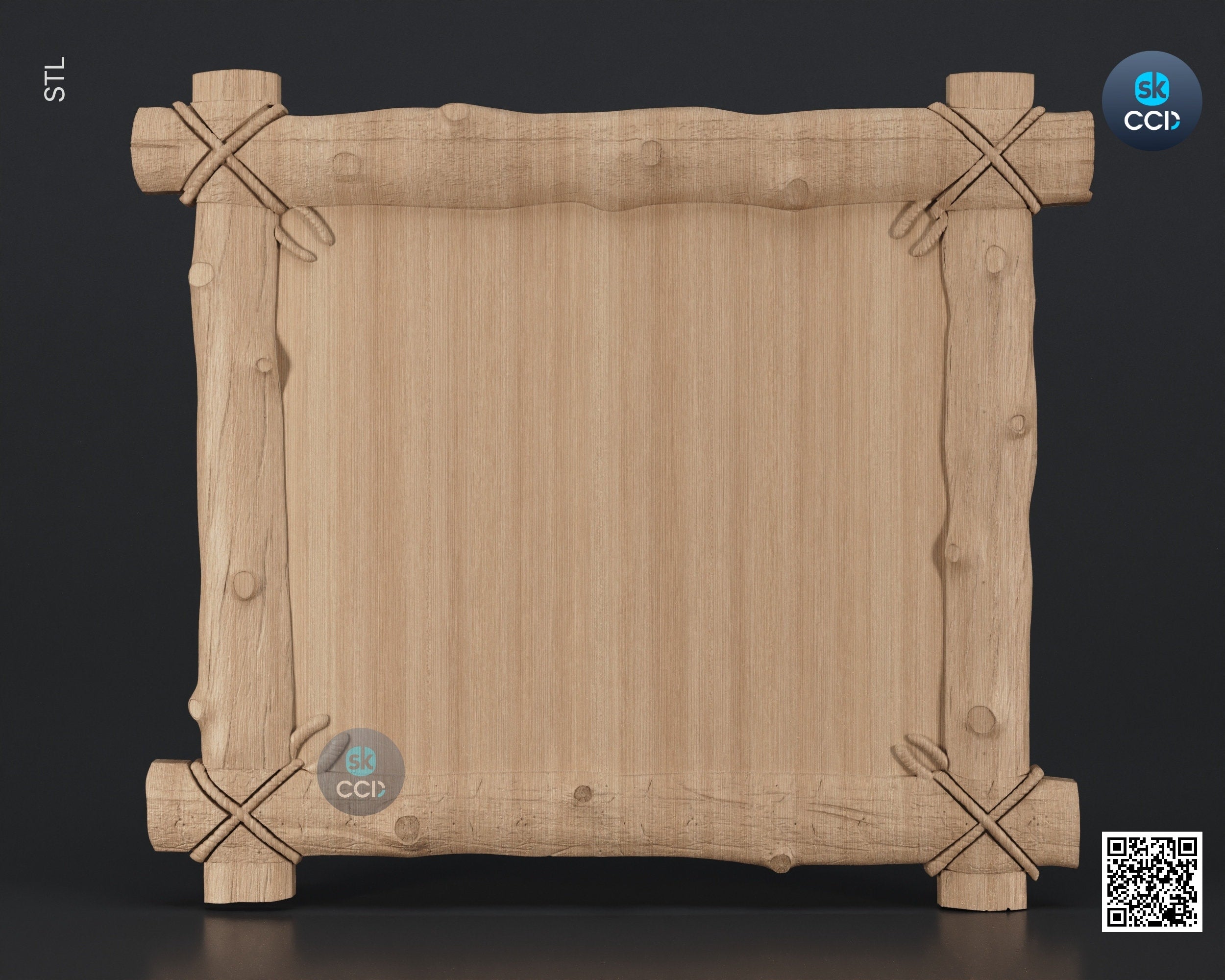 Carved Frame STL 3D Model, Carvign Frame, CNC Router Carving ArtCAM File, CNC files, Wood, Art, Wall Decor SKWF10267