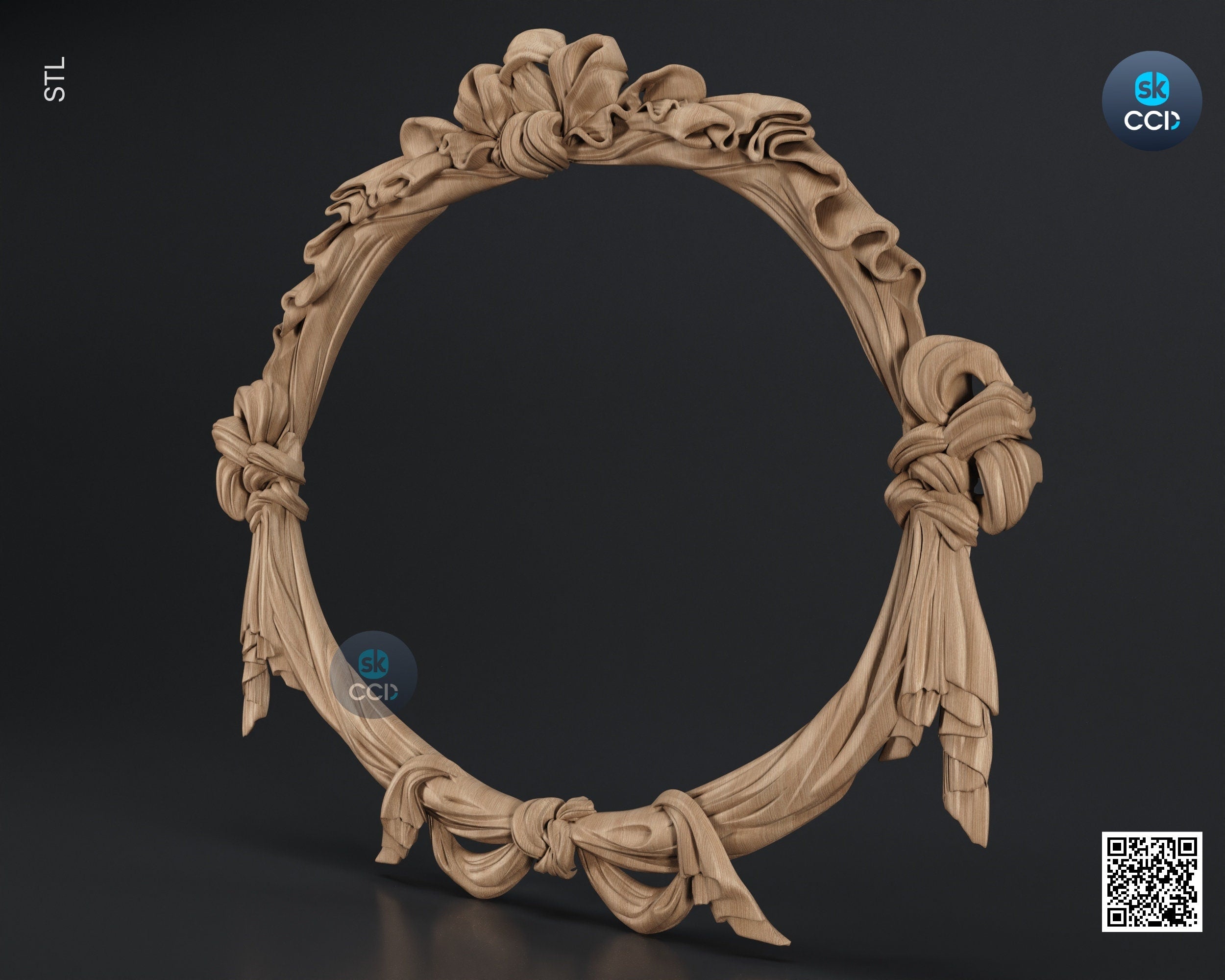 Carved Frame STL 3D Model, Carvign Frame, CNC Router Carving ArtCAM File, CNC files, Wood, Art, Wall Decor SKWF1096