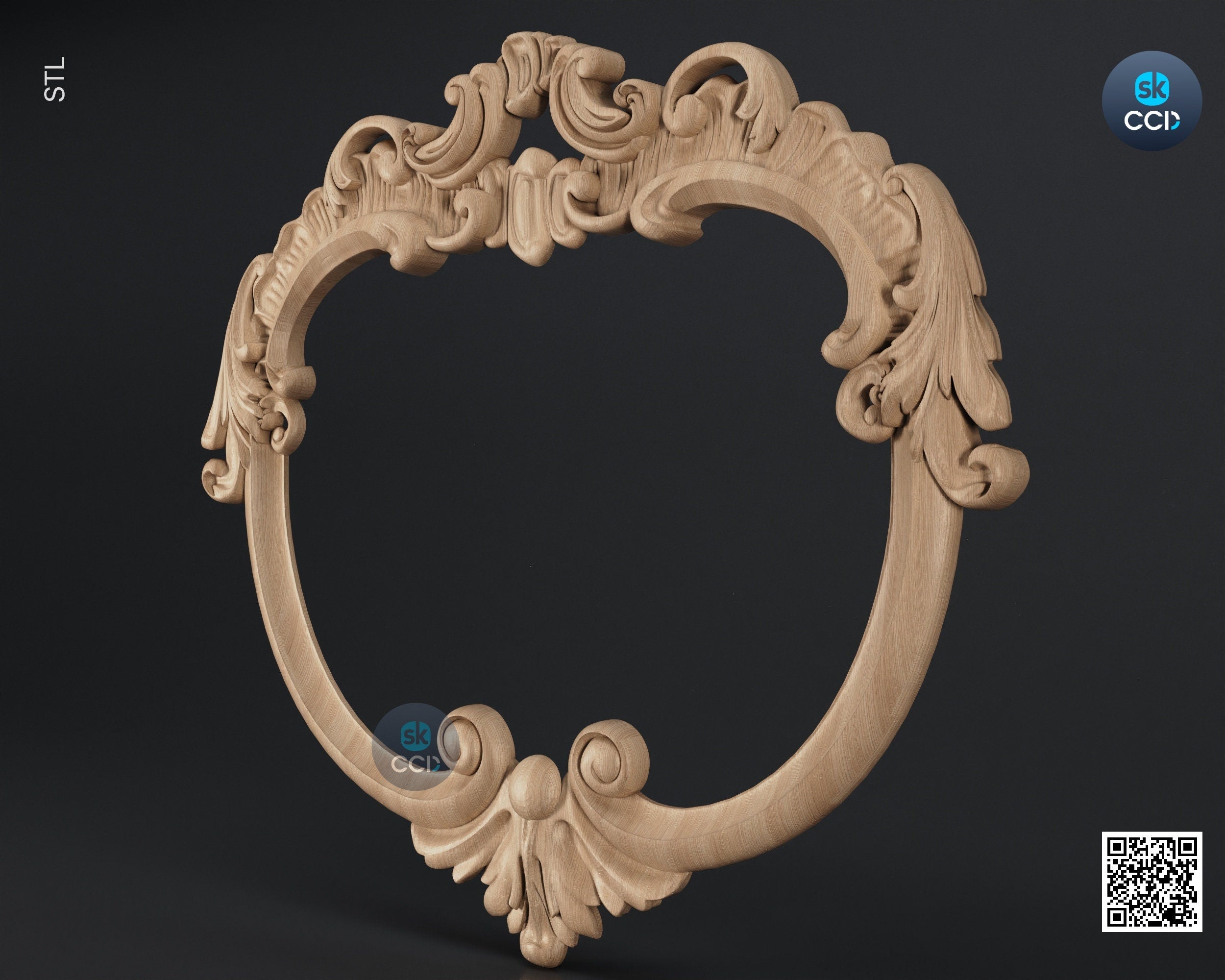 Carved Frame STL 3D Model, Carvign Frame, CNC Router Carving ArtCAM File, CNC files, Wood, Art, Wall Decor SKWF10216