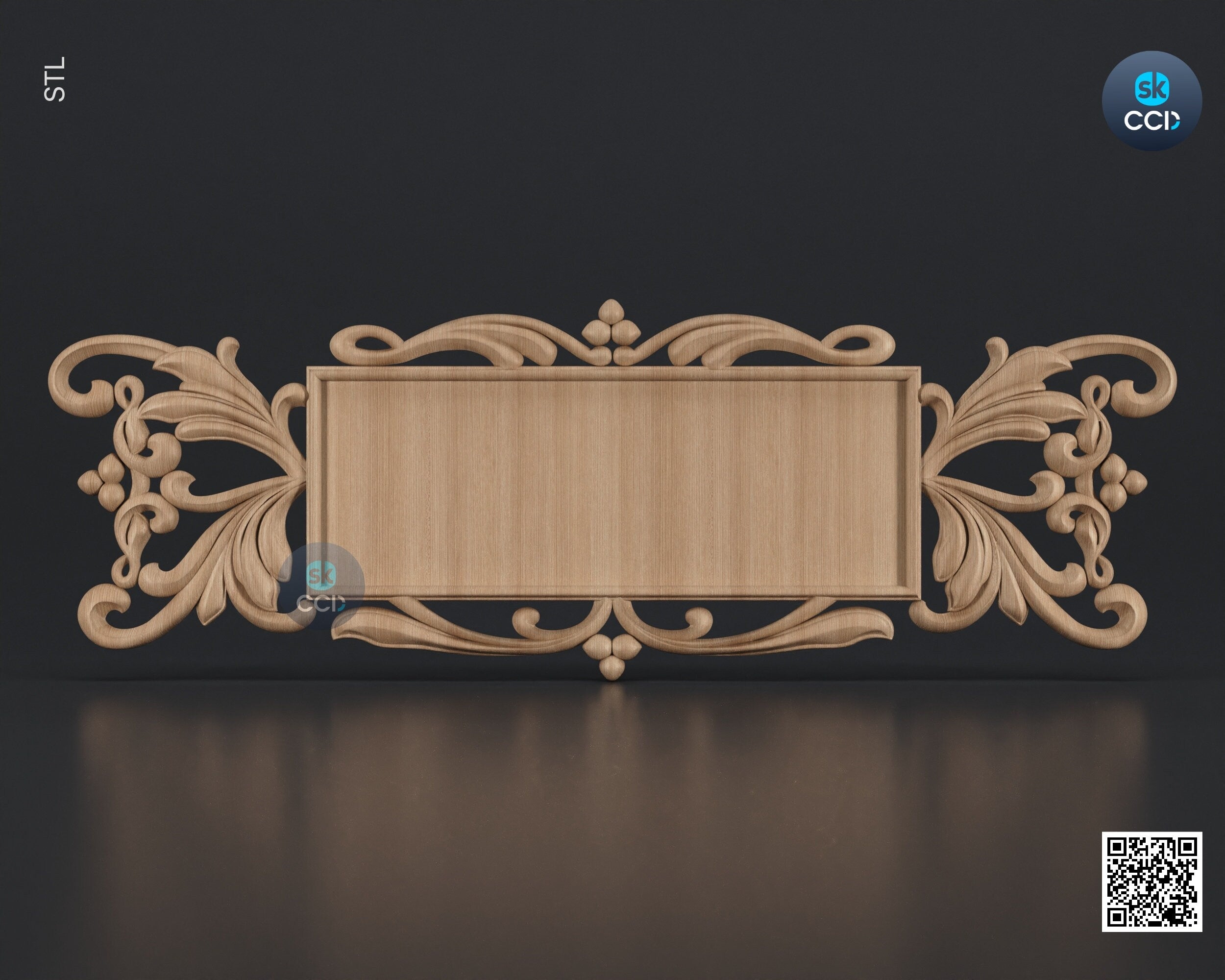 Carved Frame STL 3D Model, Carvign Frame, CNC Router Carving ArtCAM File, CNC files, Wood, Art, Wall Decor SKWF10151