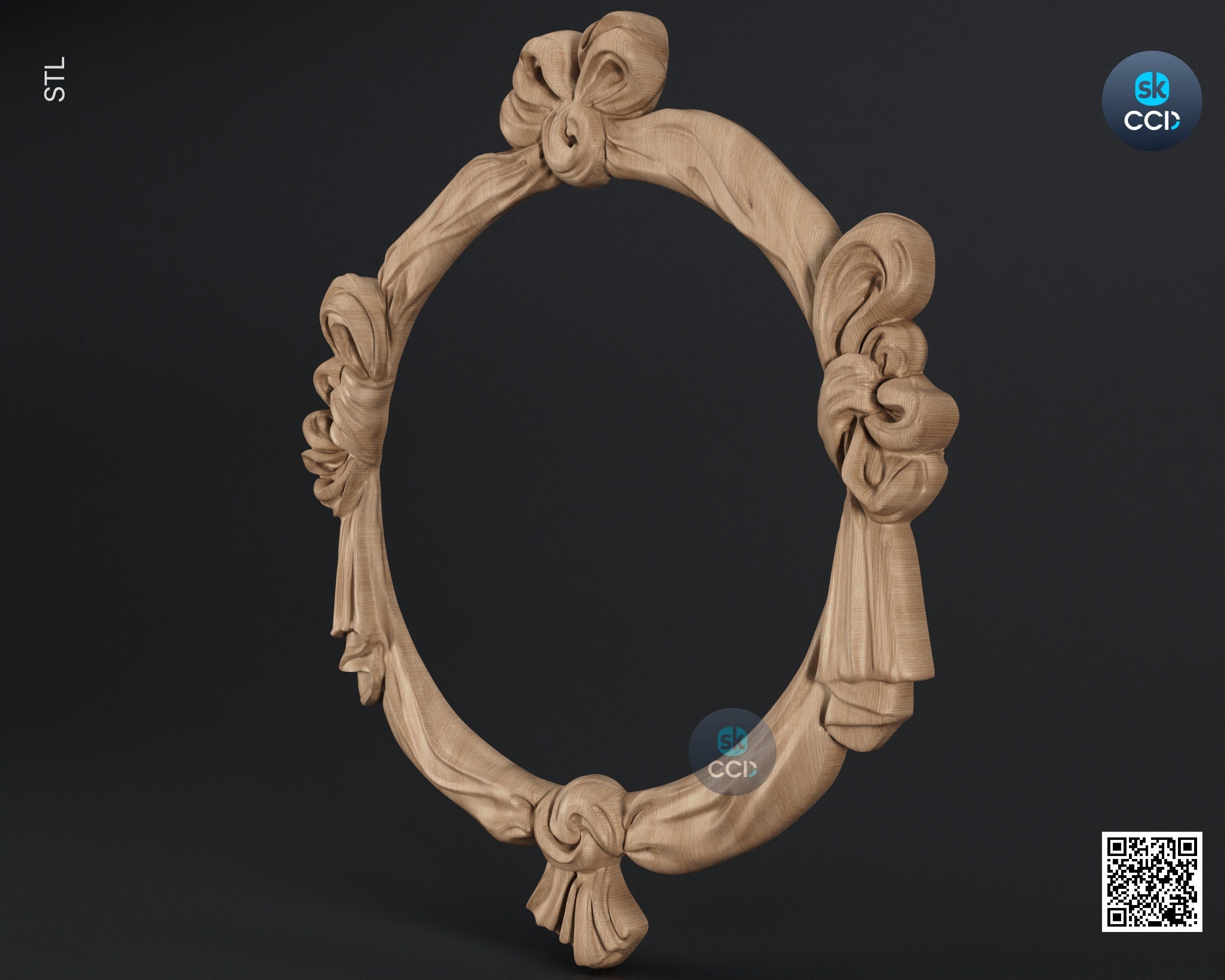 Carved Frame STL 3D Model, Carvign Frame, CNC Router Carving ArtCAM File, CNC files, Wood, Art, Wall Decor SKWF10143