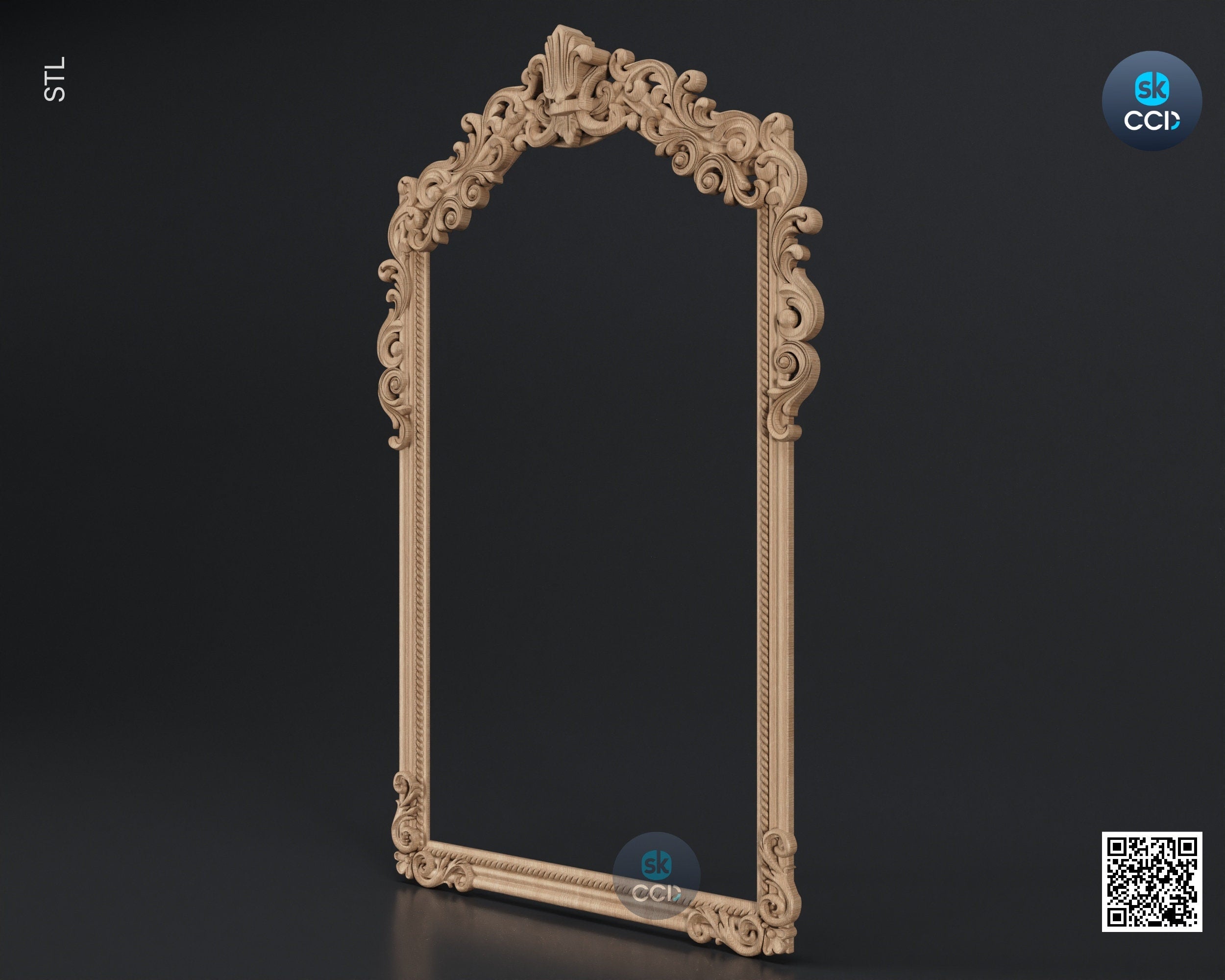 Carved Frame STL 3D Model, Carvign Frame, CNC Router Carving ArtCAM File, CNC files, Wood, Art, Wall Decor SKWF10120