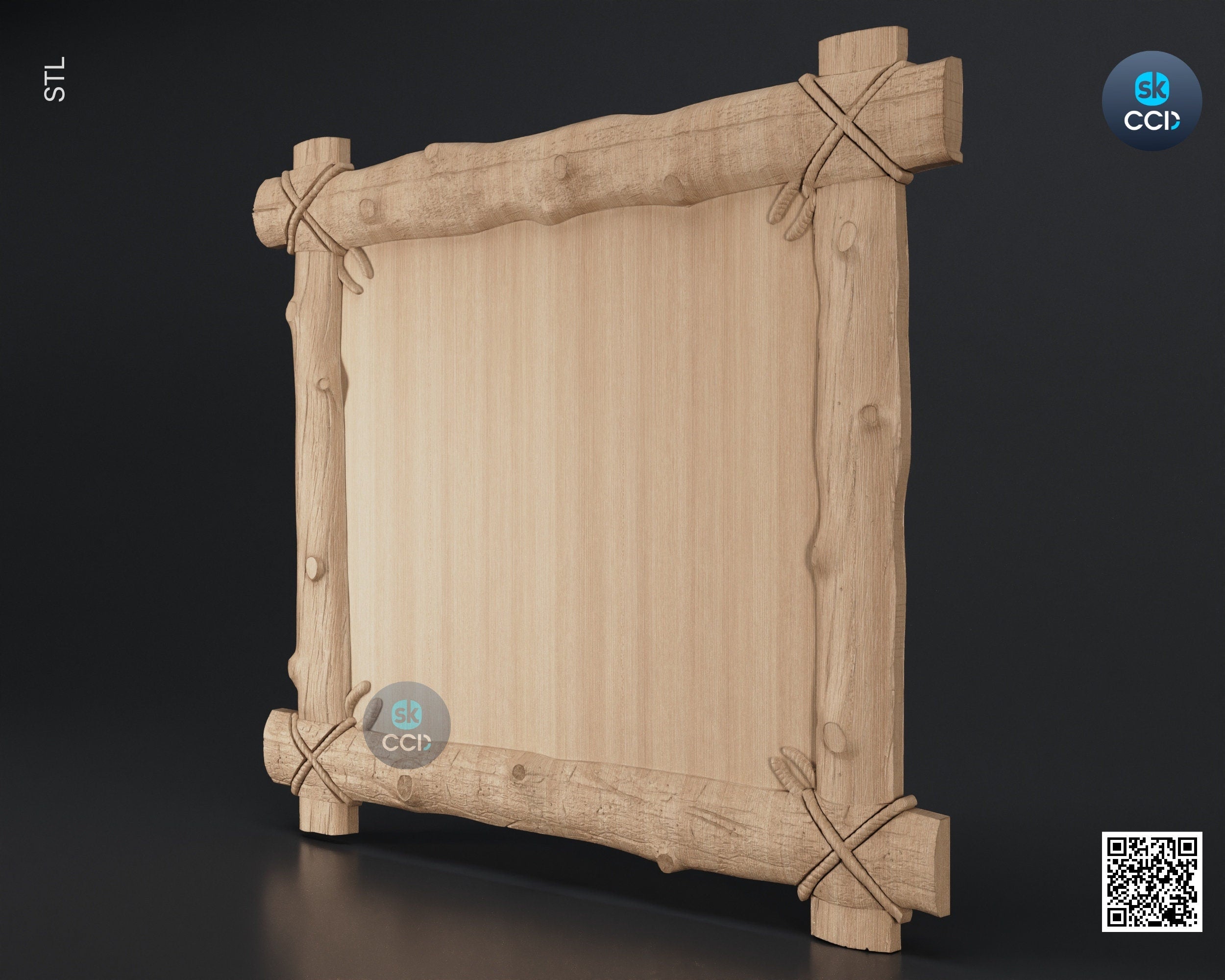 Carved Frame STL 3D Model, Carvign Frame, CNC Router Carving ArtCAM File, CNC files, Wood, Art, Wall Decor SKWF10267