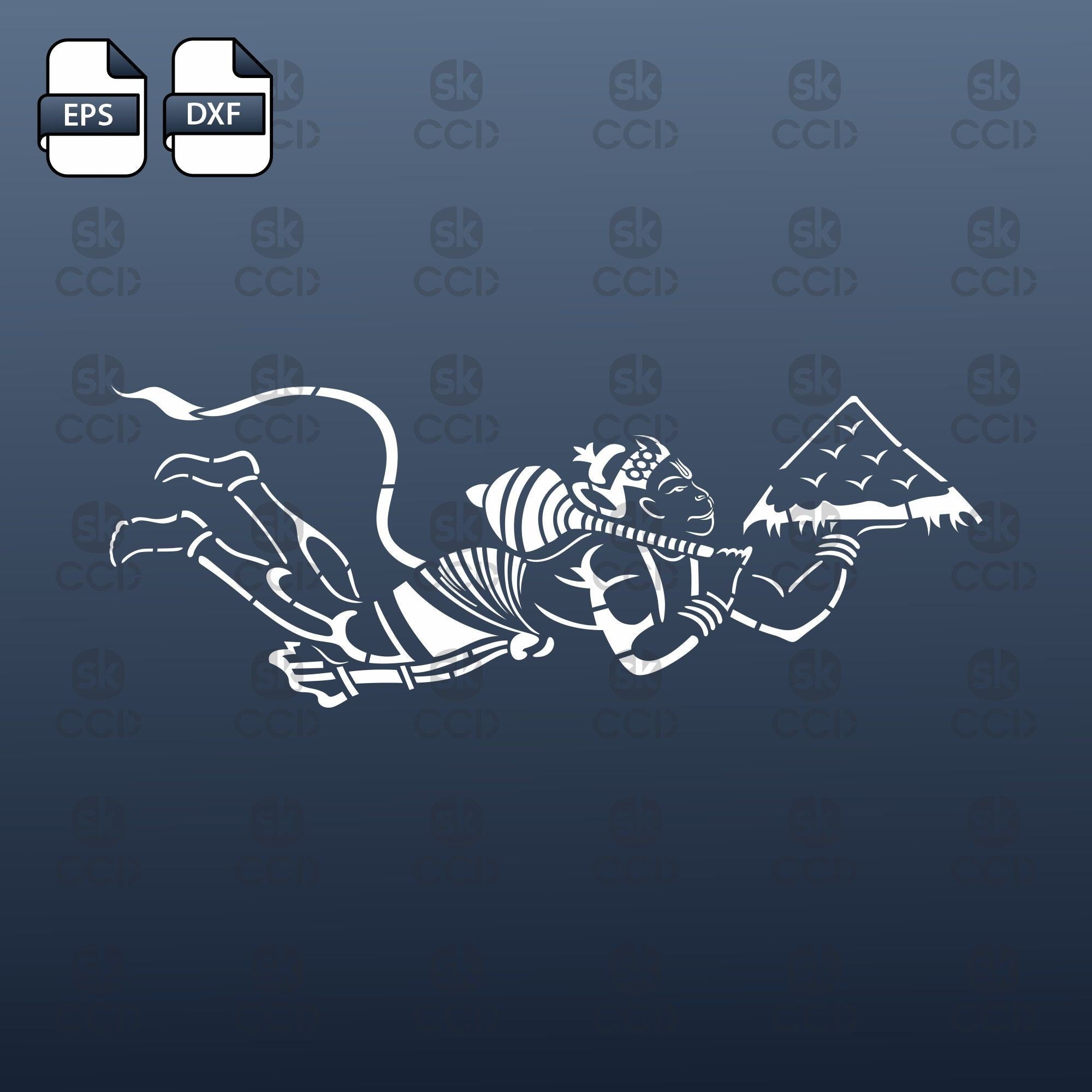 Indian God | Lord Hanuman | Hanuman | Laser Cutting Design | DXF Vector | Cnc Instant Download File | Cnc Digital Design