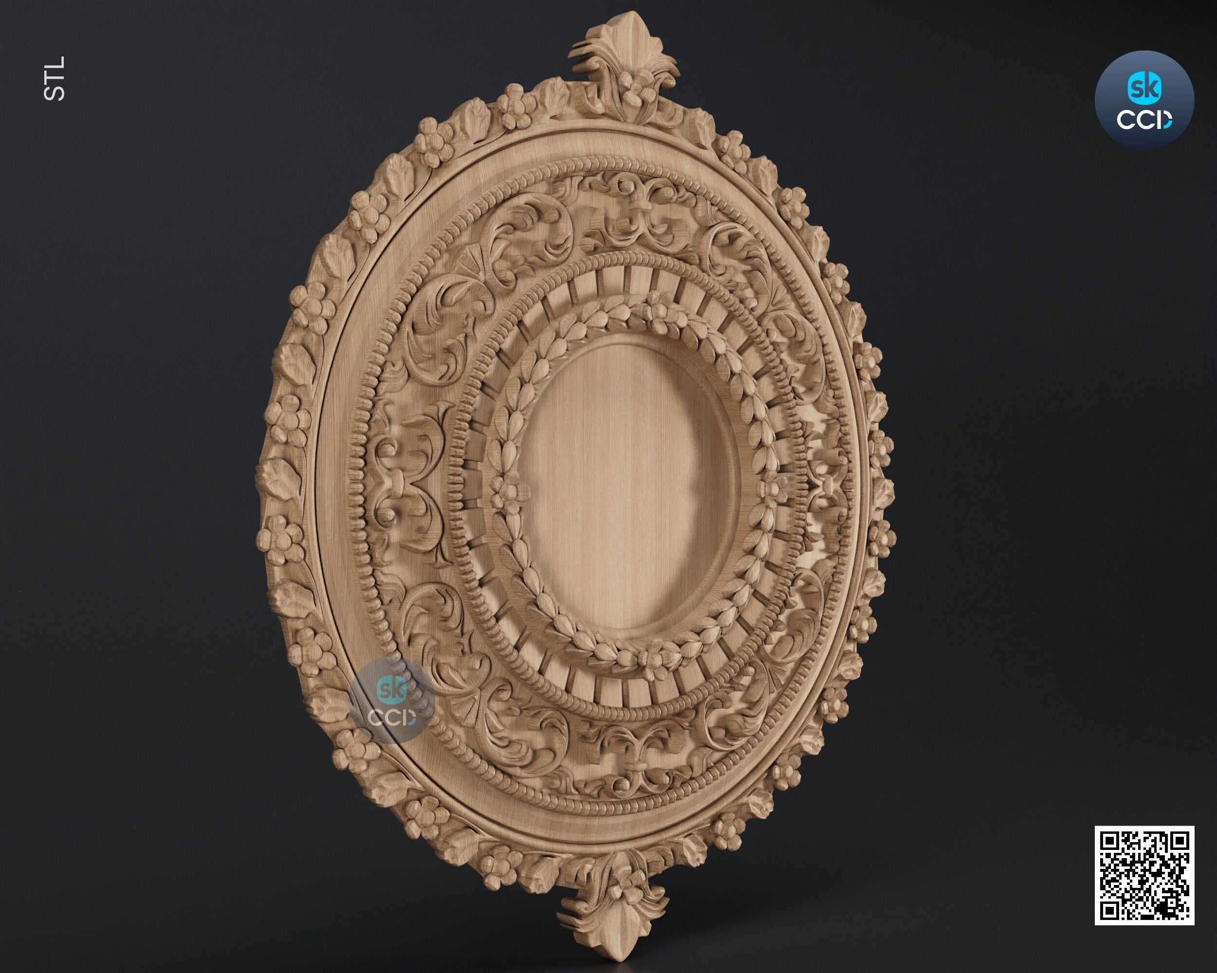 Carved Frame STL 3D Model, Carvign Frame, CNC Router Carving ArtCAM File, CNC files, Wood, Art, Wall Decor SKWF10200