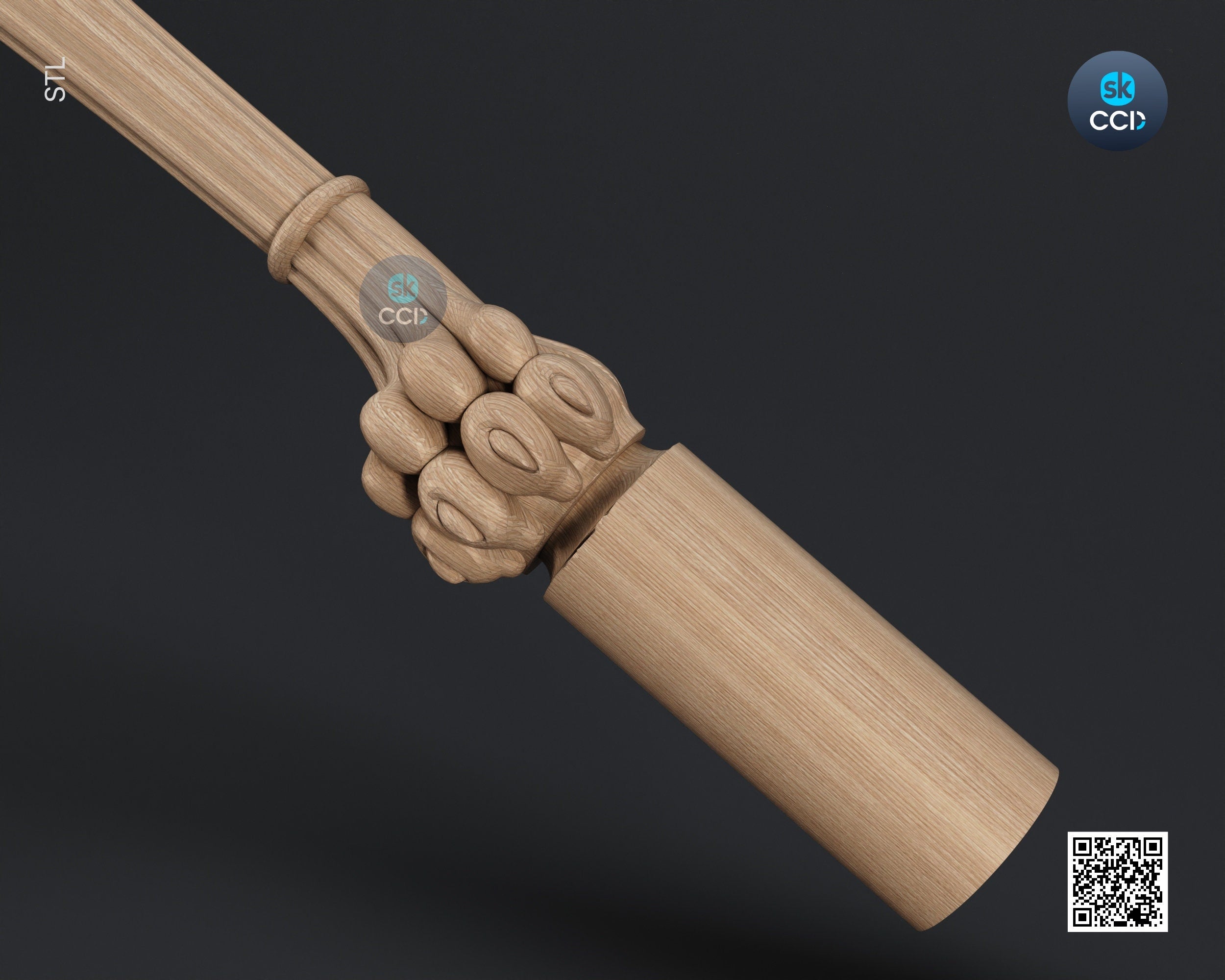 Furniture Leg 3D Model For Cnc Router, Wood Carving Digital File, Column Design, Model No. SKWL1001