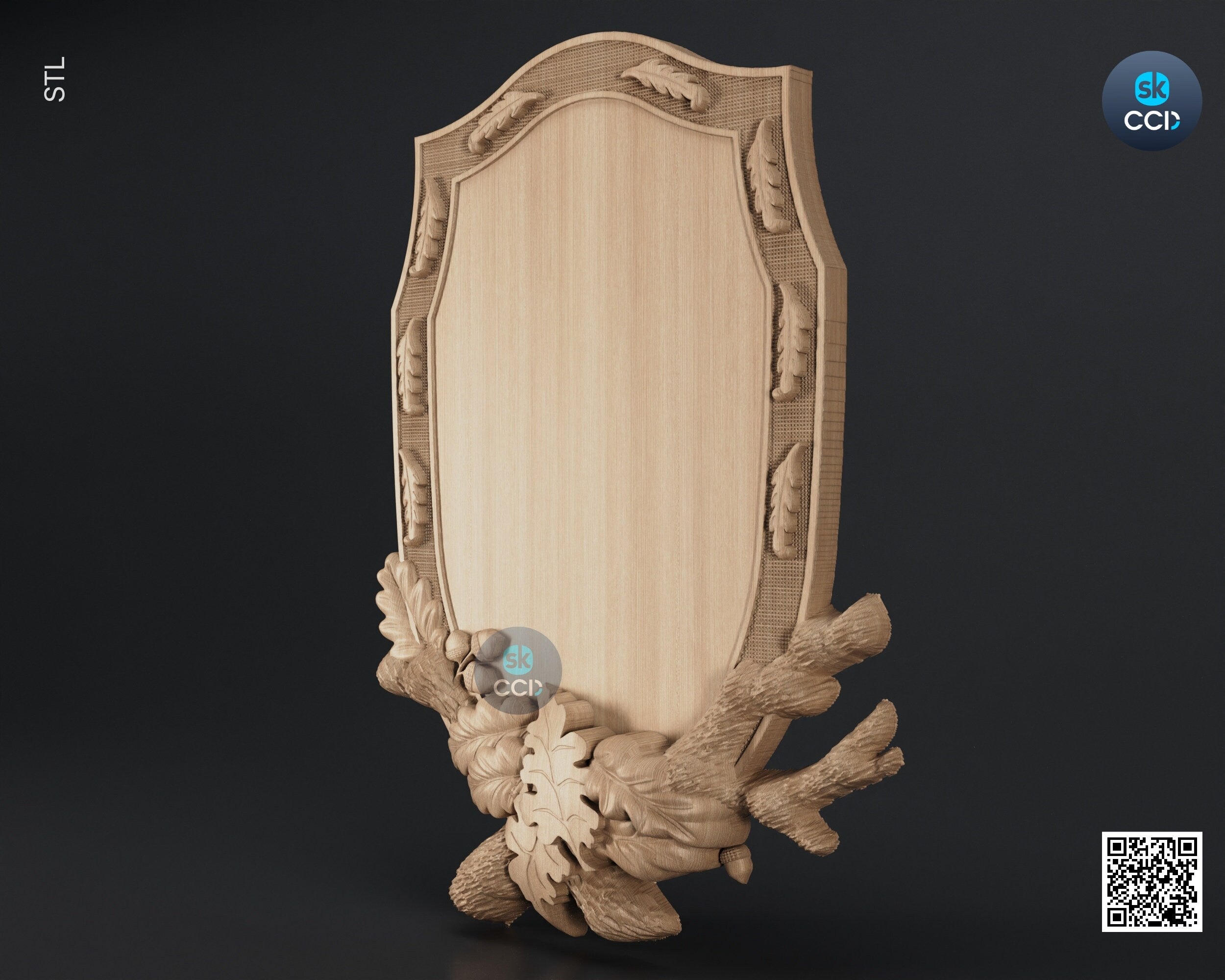 Carved Frame STL 3D Model, Carvign Frame, CNC Router Carving ArtCAM File, CNC files, Wood, Art, Wall Decor SKWF10222