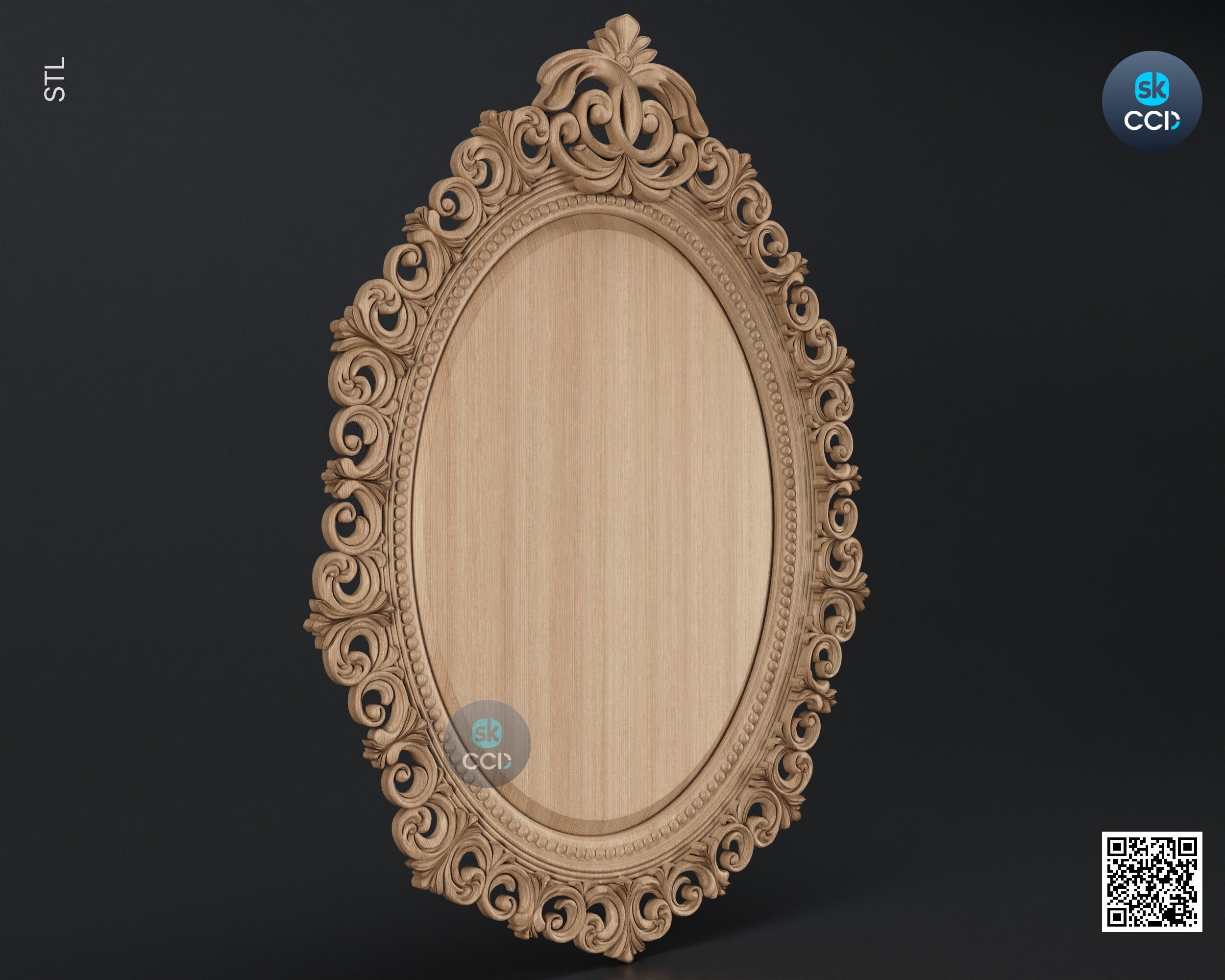 Carved Frame STL 3D Model, Carvign Frame, CNC Router Carving ArtCAM File, CNC files, Wood, Art, Wall Decor SKWF10228