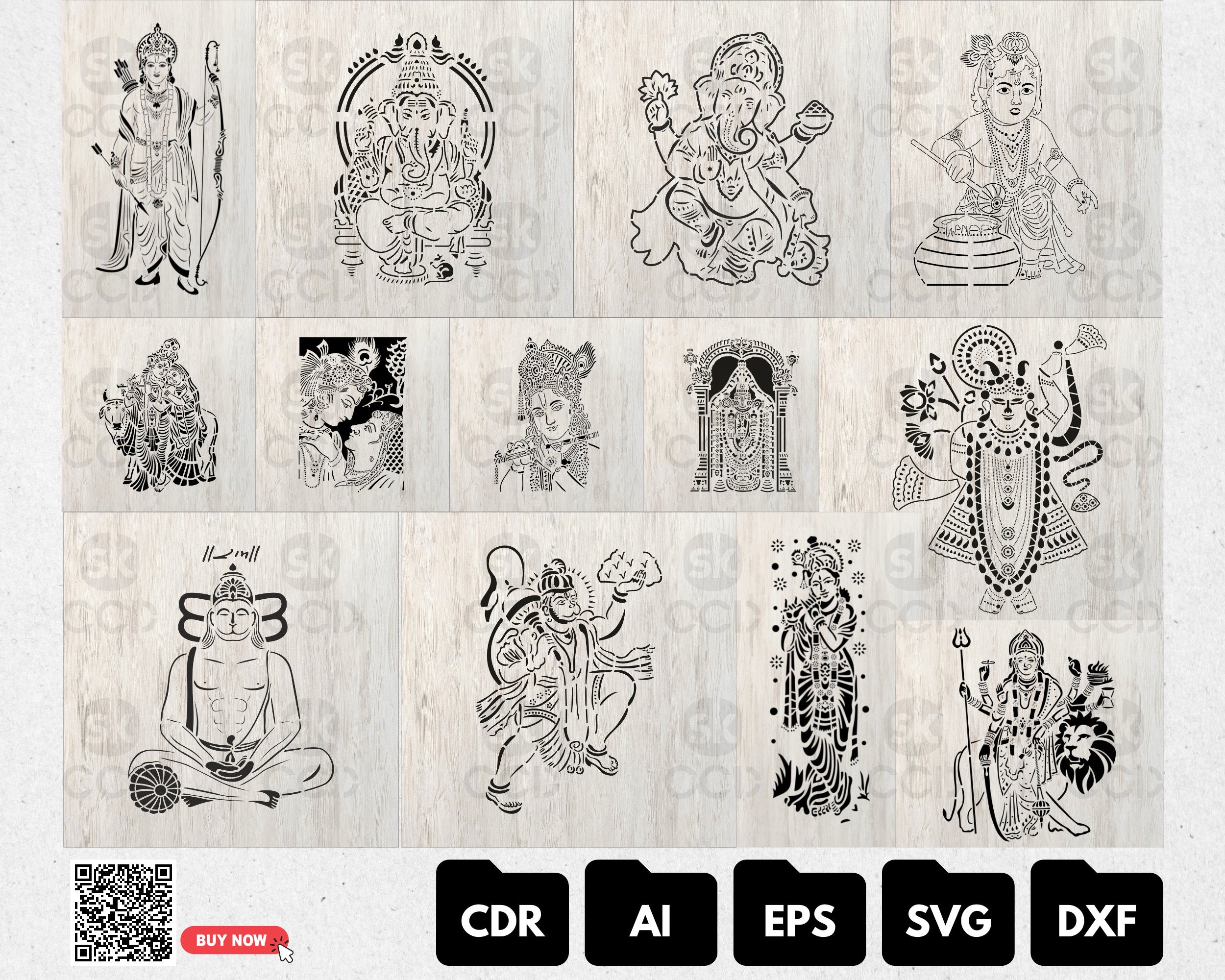 Indian God Collection, Lord Hanuman, Laser Cutting Design, DXF Vector, Cnc Instant Download File, Cnc Digital Design,SVG