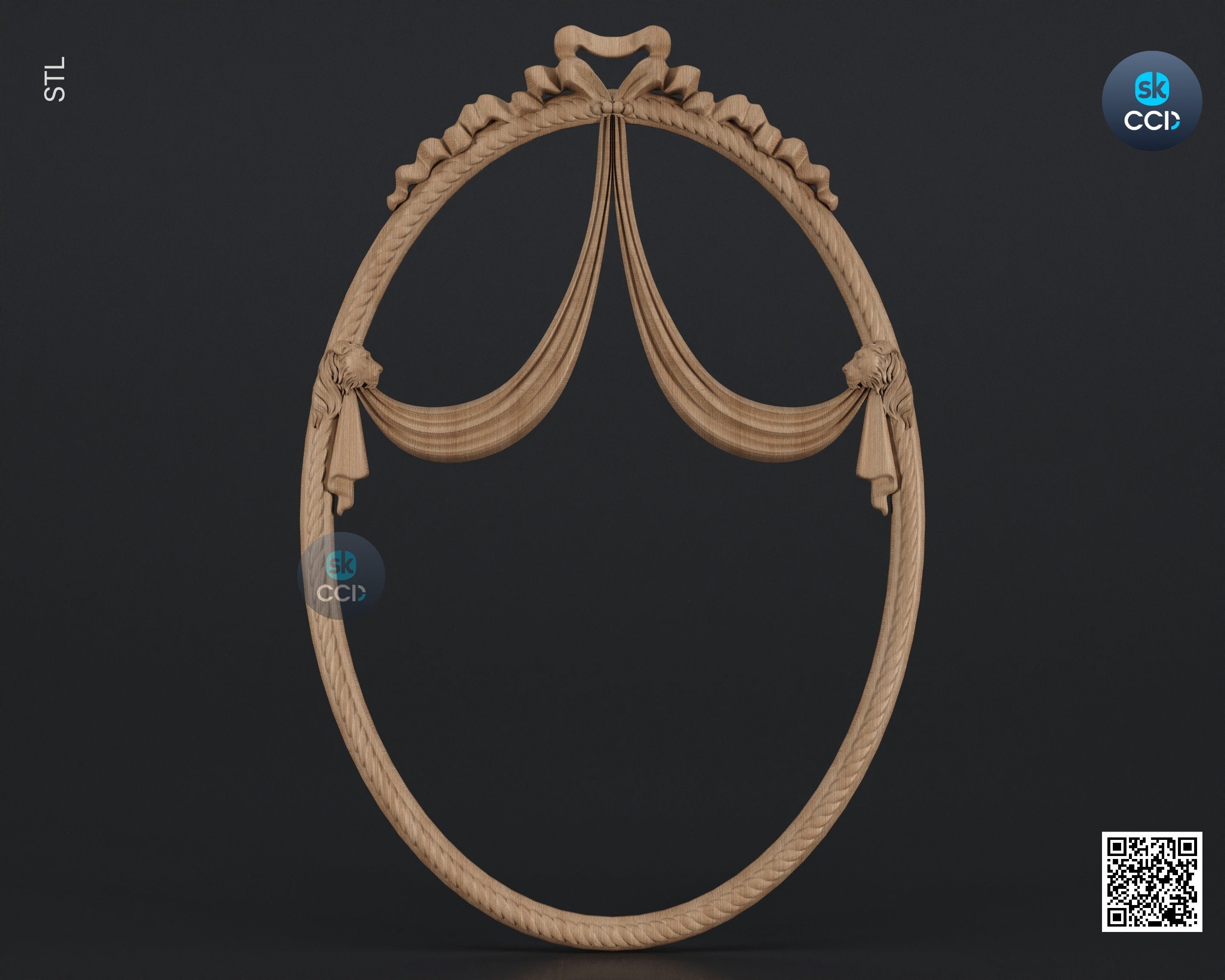 Carved Frame STL 3D Model, Carvign Frame, CNC Router Carving ArtCAM File, CNC files, Wood, Art, Wall Decor SKWF10130