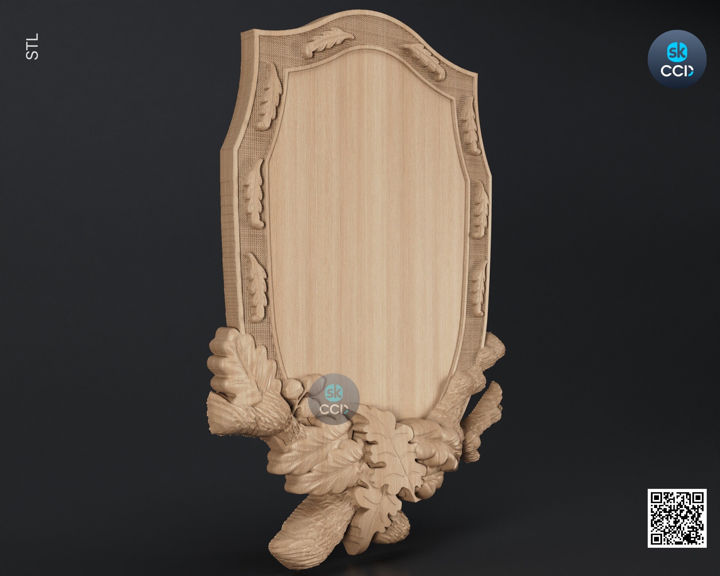 Carved Frame STL 3D Model, Carvign Frame, CNC Router Carving ArtCAM File, CNC files, Wood, Art, Wall Decor SKWF10222