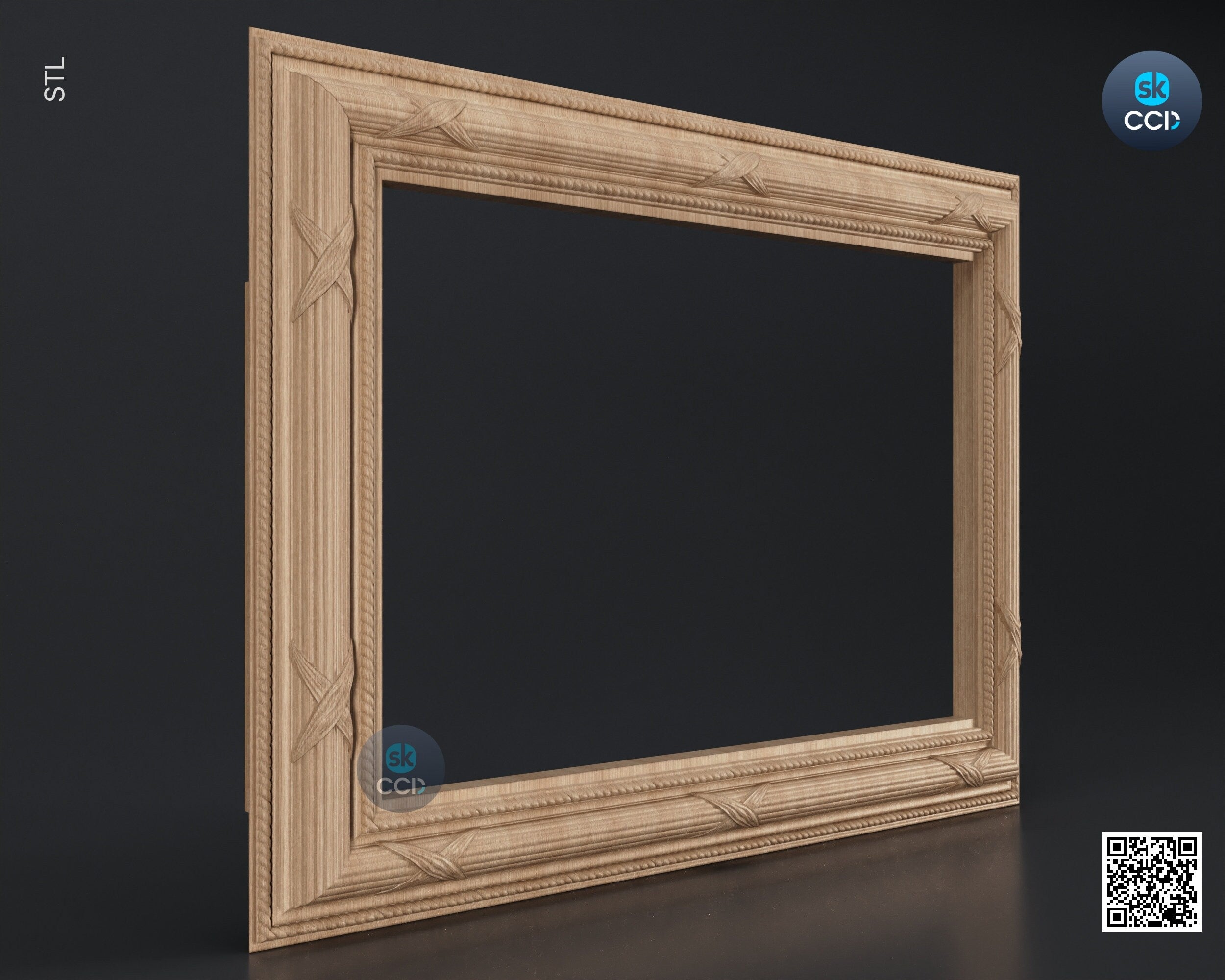 Carved Frame STL 3D Model, Carvign Frame, CNC Router Carving ArtCAM File, CNC files, Wood, Art, Wall Decor SKWF10117