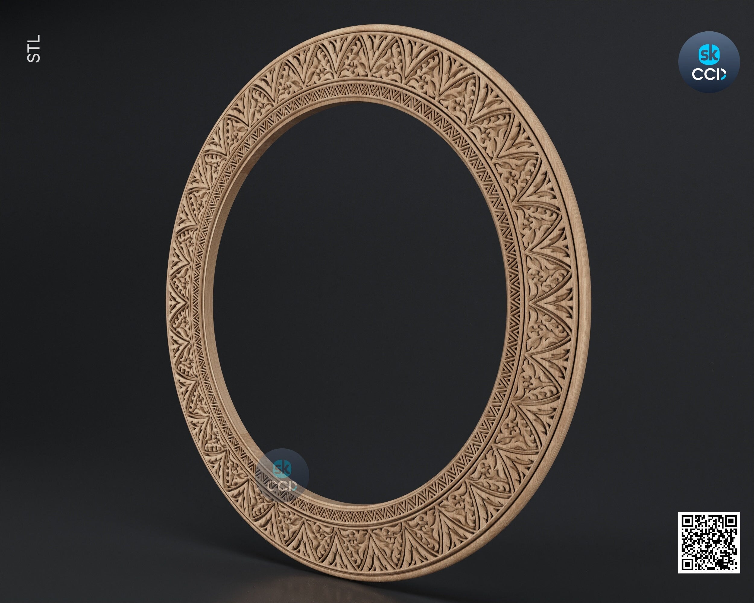 Carved Frame STL 3D Model, Carvign Frame, CNC Router Carving ArtCAM File, CNC files, Wood, Art, Wall Decor SKWF10113