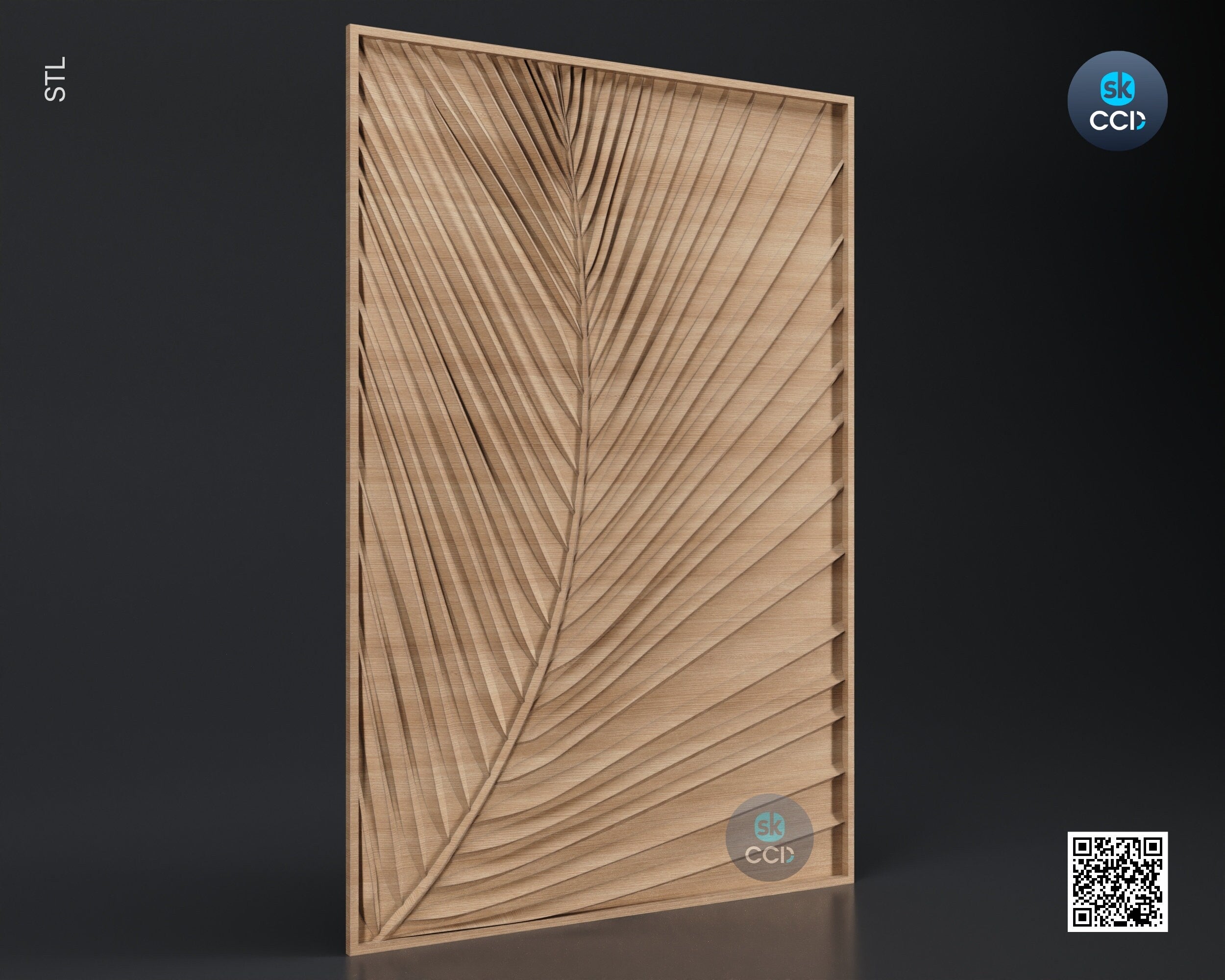 Wood Wall Art, Leaf STL Model, CNC Router Carving ArtCAM File, Wall Sculpture, Wood Carving, 3D Model