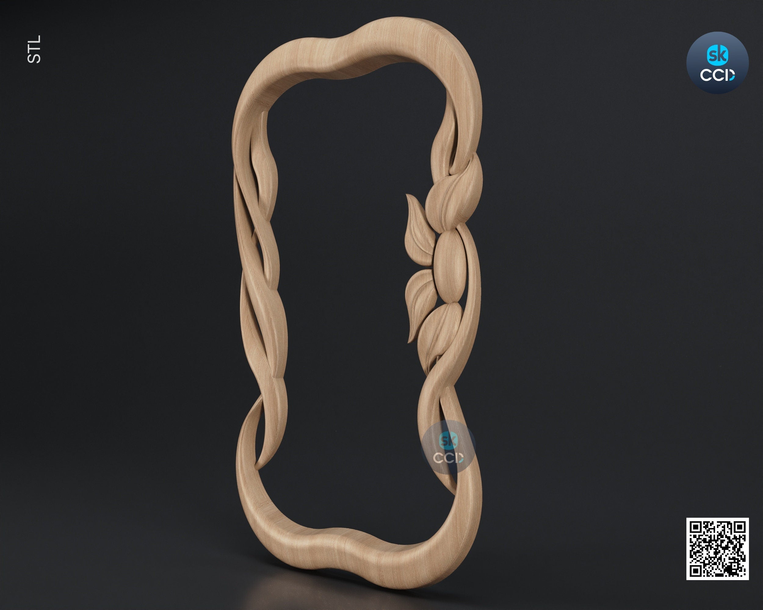 Carved Frame STL 3D Model, Carvign Frame, CNC Router Carving ArtCAM File, CNC files, Wood, Art, Wall Decor SKWF10116