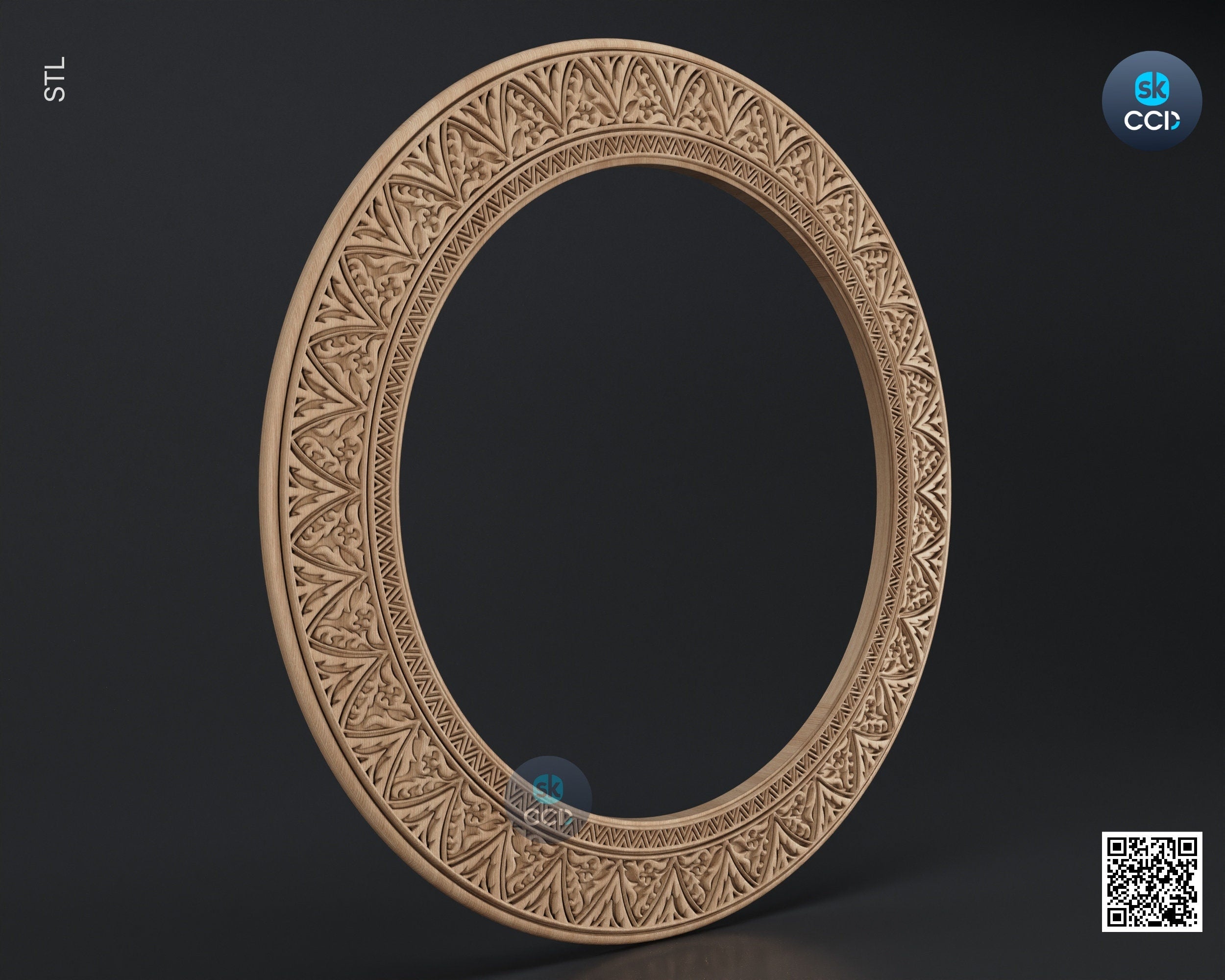 Carved Frame STL 3D Model, Carvign Frame, CNC Router Carving ArtCAM File, CNC files, Wood, Art, Wall Decor SKWF10113