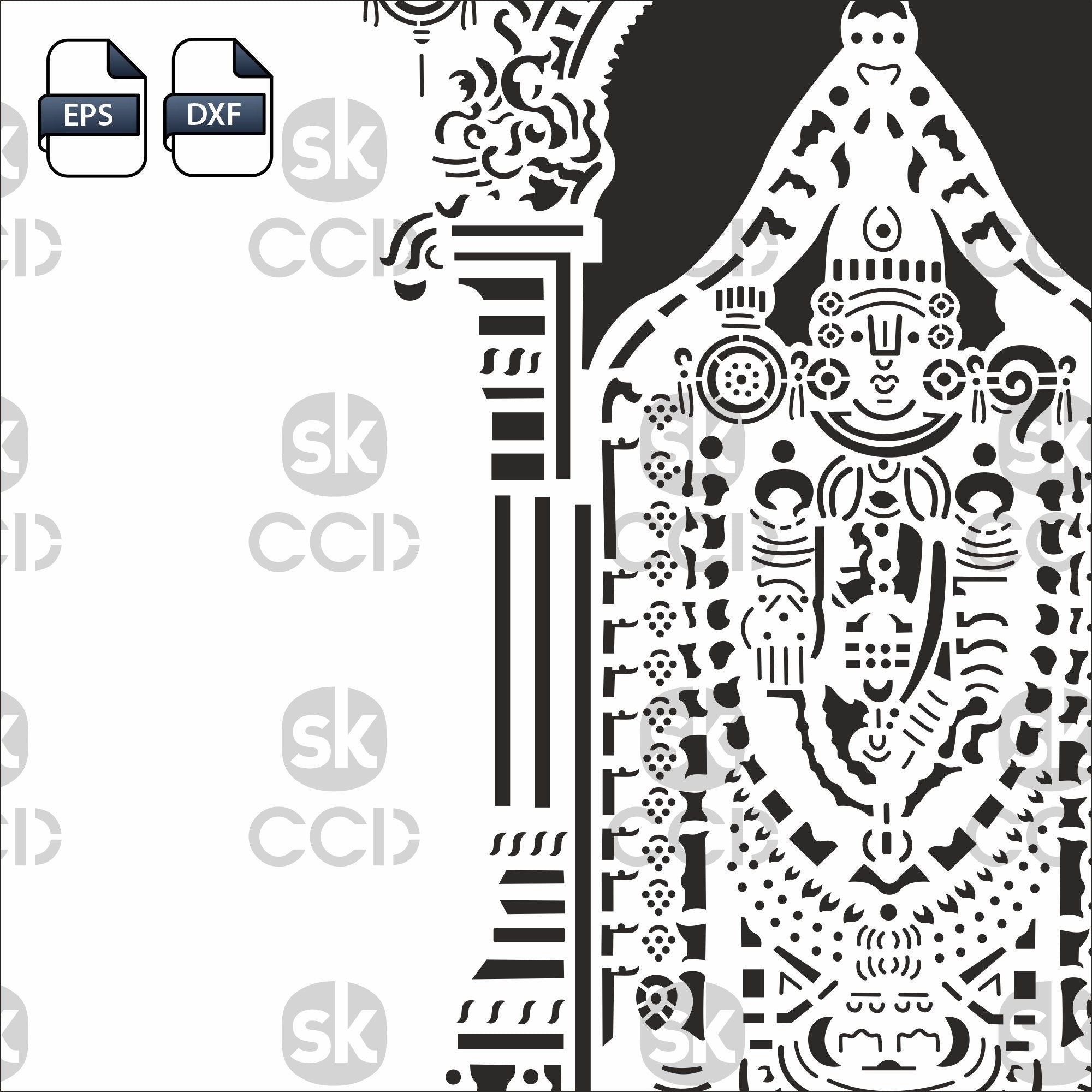 Tirupati Balaji | Indian God | Laser Cutting Design | DXF Vector | Cnc Router Instant Download File | Cnc Digital Design