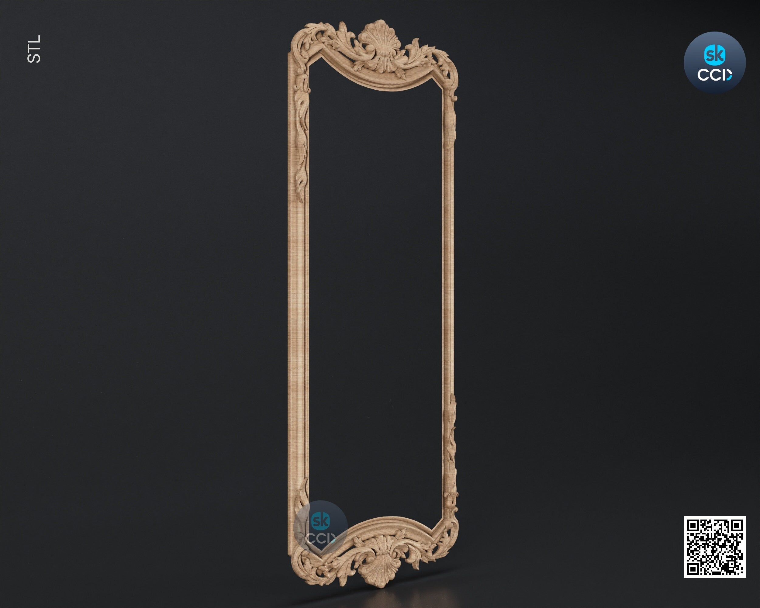 Carved Frame STL 3D Model, Carvign Frame, CNC Router Carving ArtCAM File, CNC files, Wood, Art, Wall Decor SKWF10219