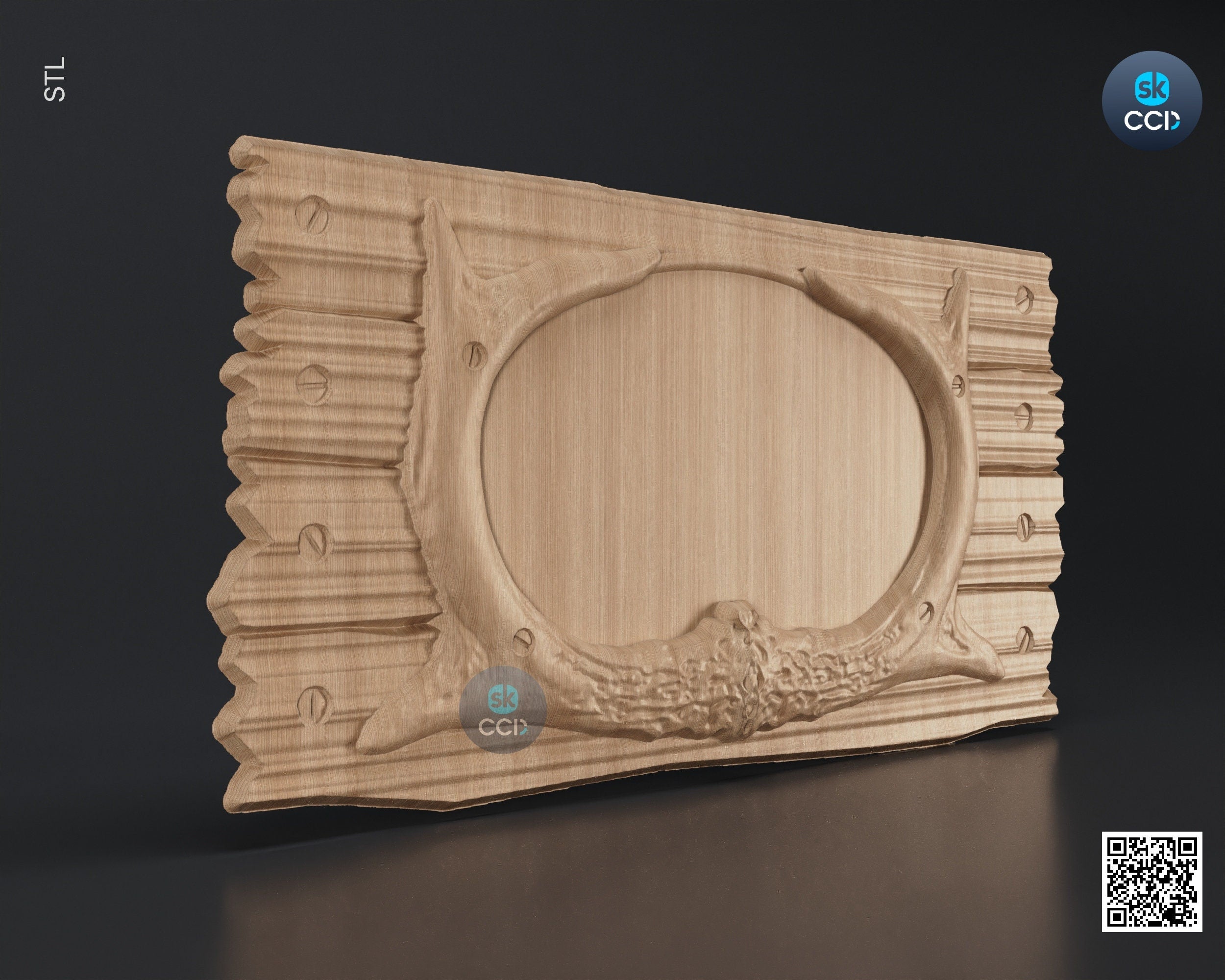 Carved Frame STL 3D Model, Carvign Frame, CNC Router Carving ArtCAM File, CNC files, Wood, Art, Wall Decor SKWF1092