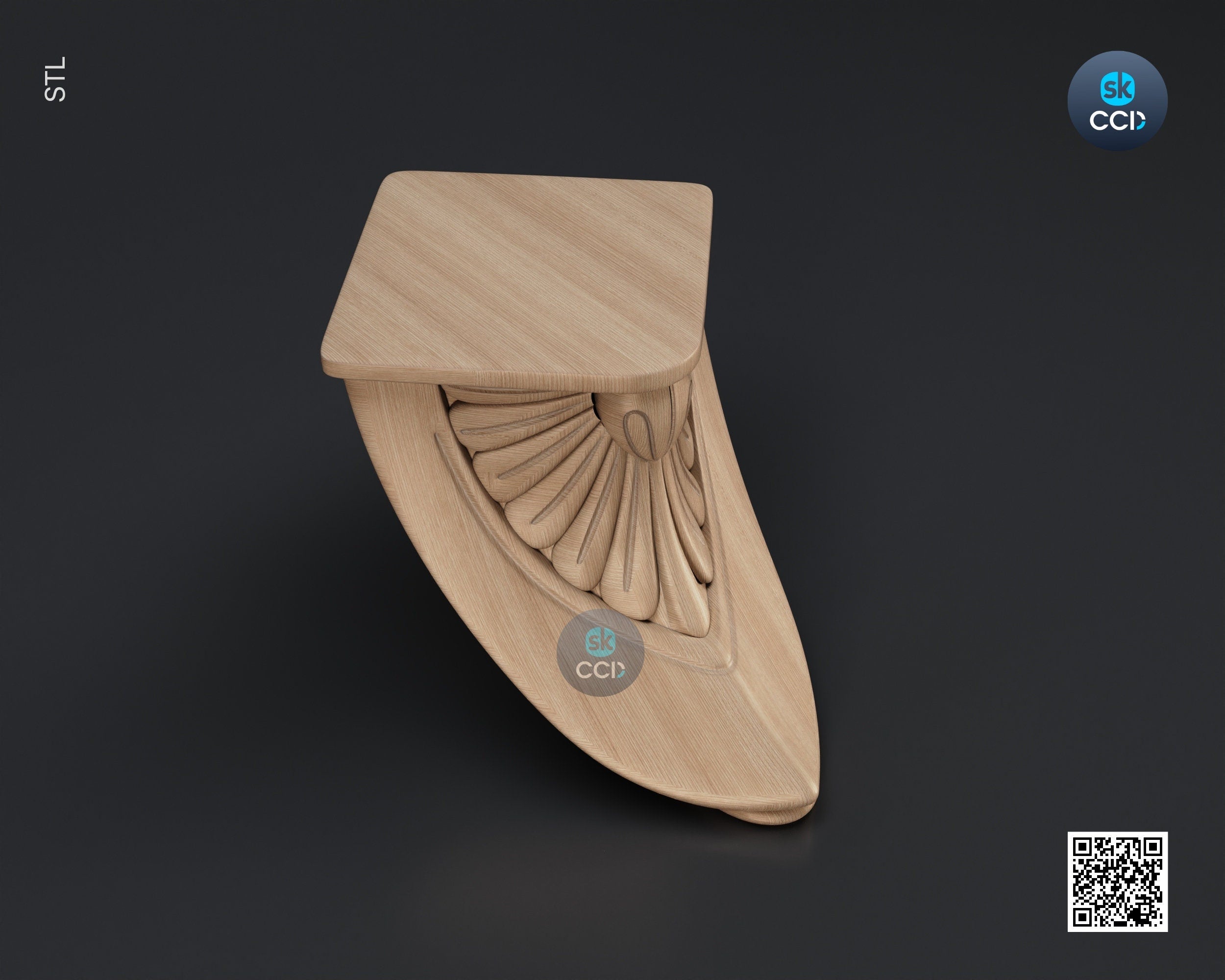 Furniture Leg 3D Model For Cnc Router, Wood Carving Digital File, Column Design, Model No. SKWL1014