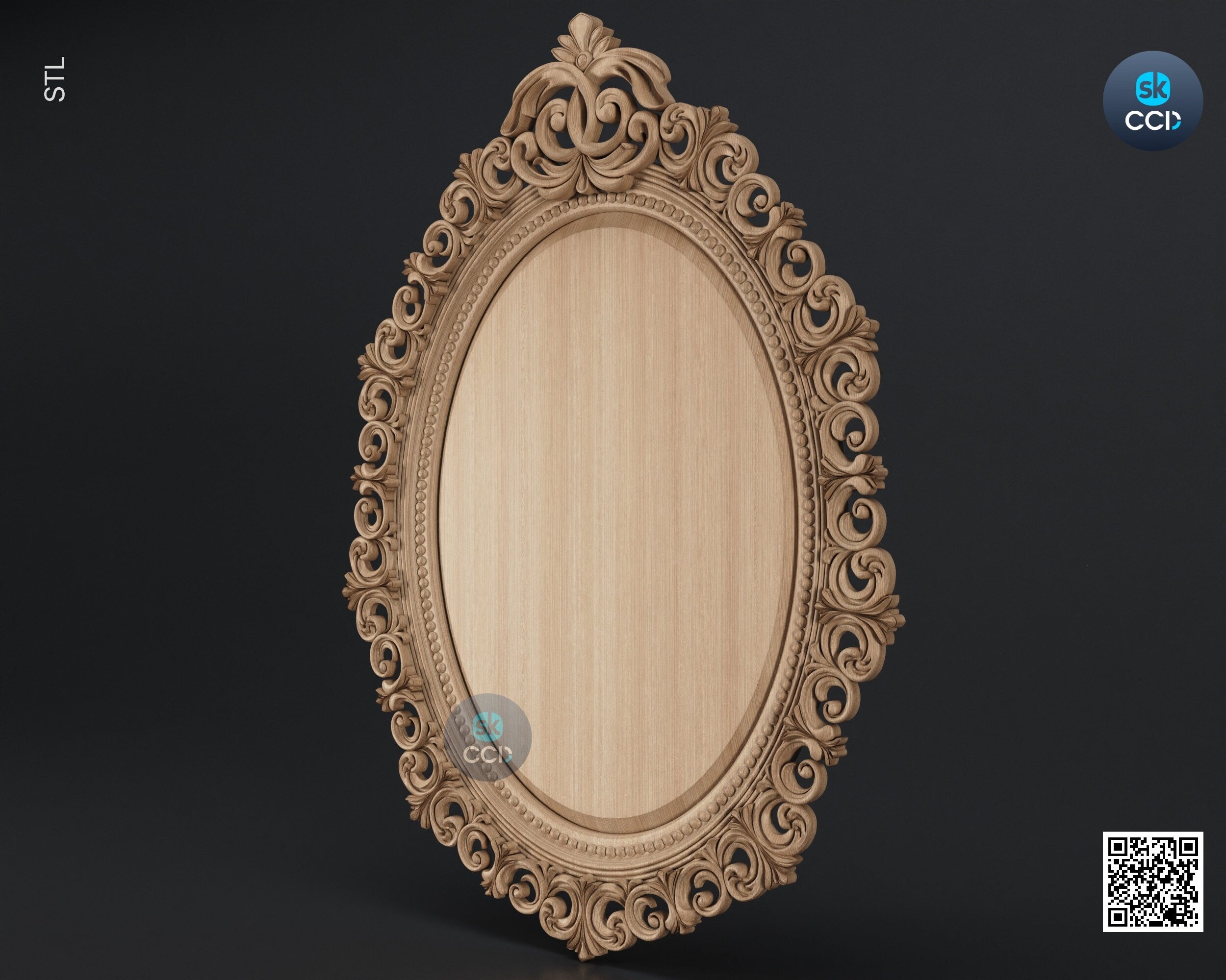 Carved Frame STL 3D Model, Carvign Frame, CNC Router Carving ArtCAM File, CNC files, Wood, Art, Wall Decor SKWF10228
