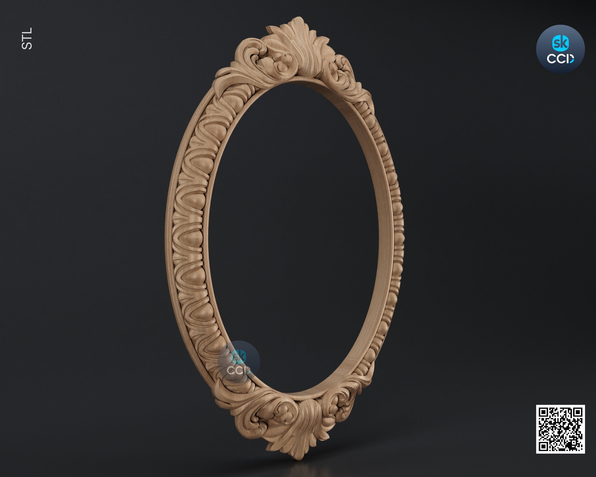 Carved Frame STL 3D Model, Carvign Frame, CNC Router Carving ArtCAM File, CNC files, Wood, Art, Wall Decor SKWF1069