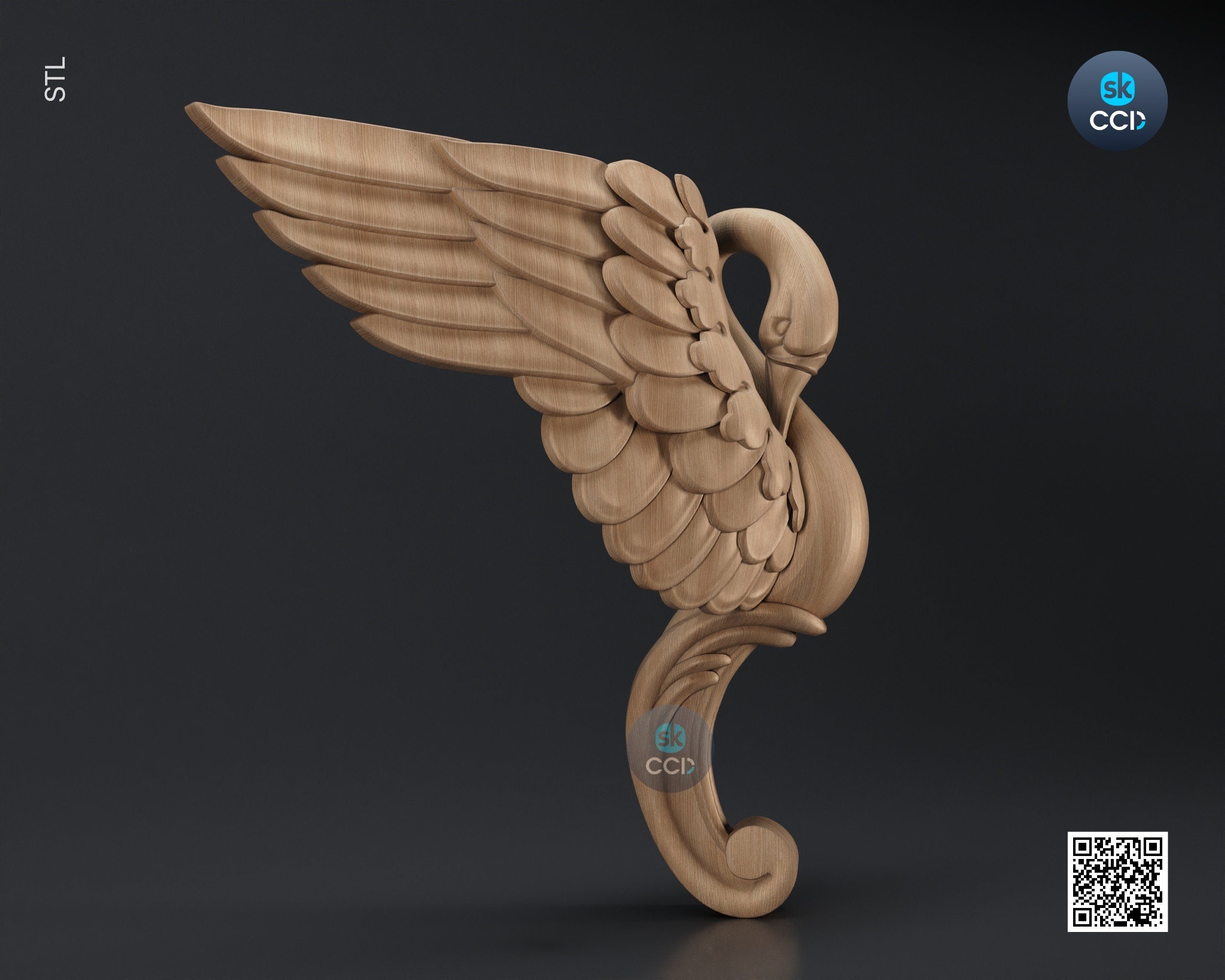 Furniture Leg 3D Model For Cnc Router, Wood Carving Digital File, Column Design, Model No. SKWL1015