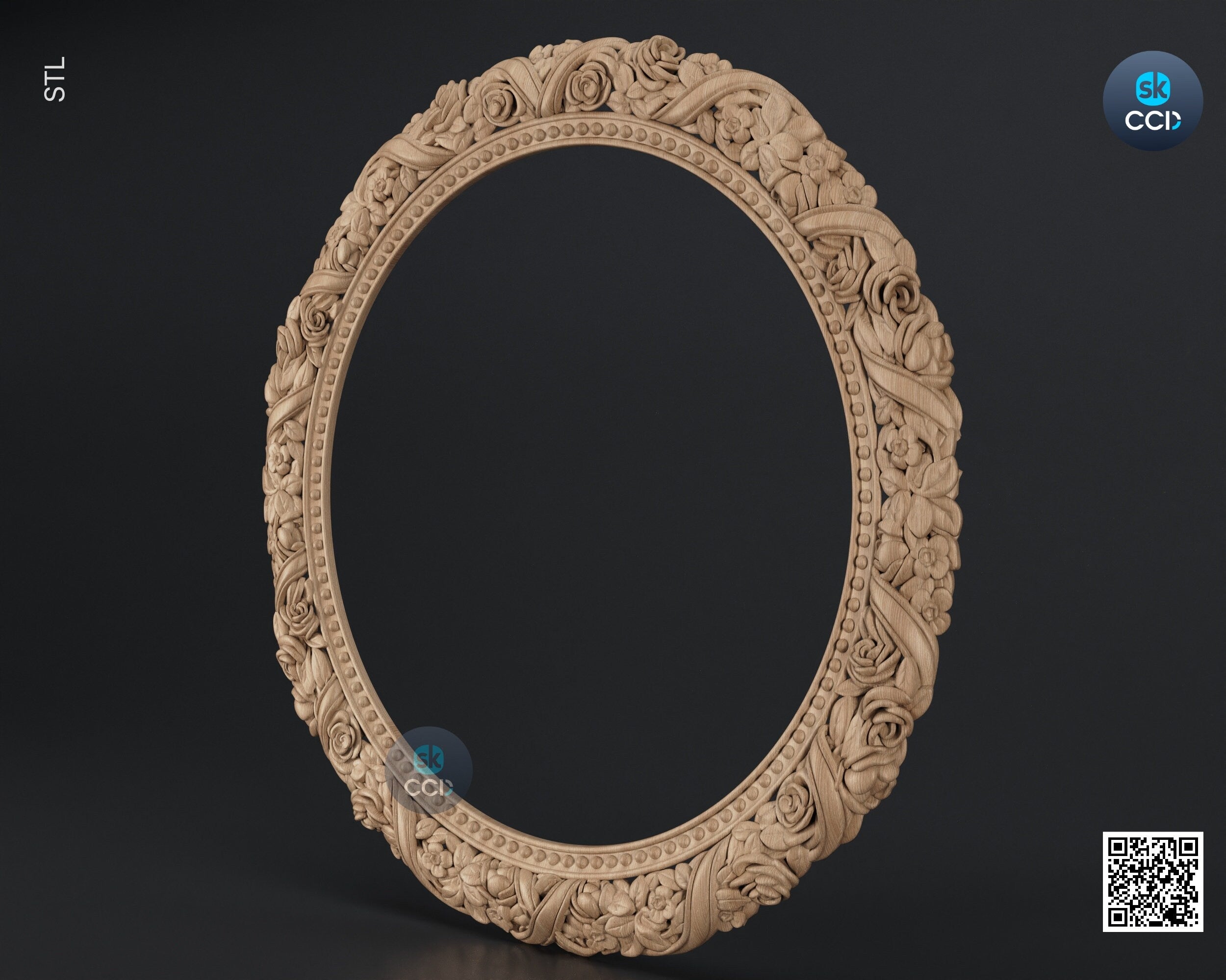 Carved Frame STL 3D Model, Carvign Frame, CNC Router Carving ArtCAM File, CNC files, Wood, Art, Wall Decor SKWF10252