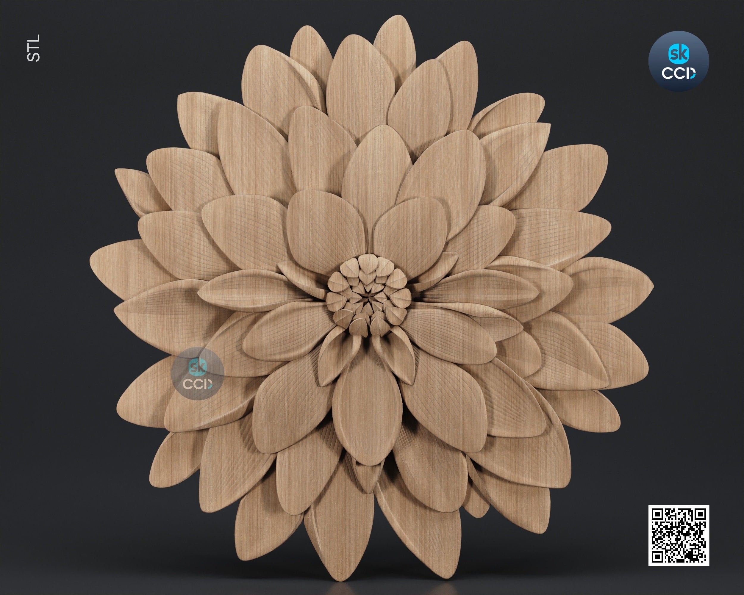 Wood Wall Art, Scent of nature STL Model, CNC Router Carving ArtCAM File, Wall Sculpture, Wood Carving, 3D Model